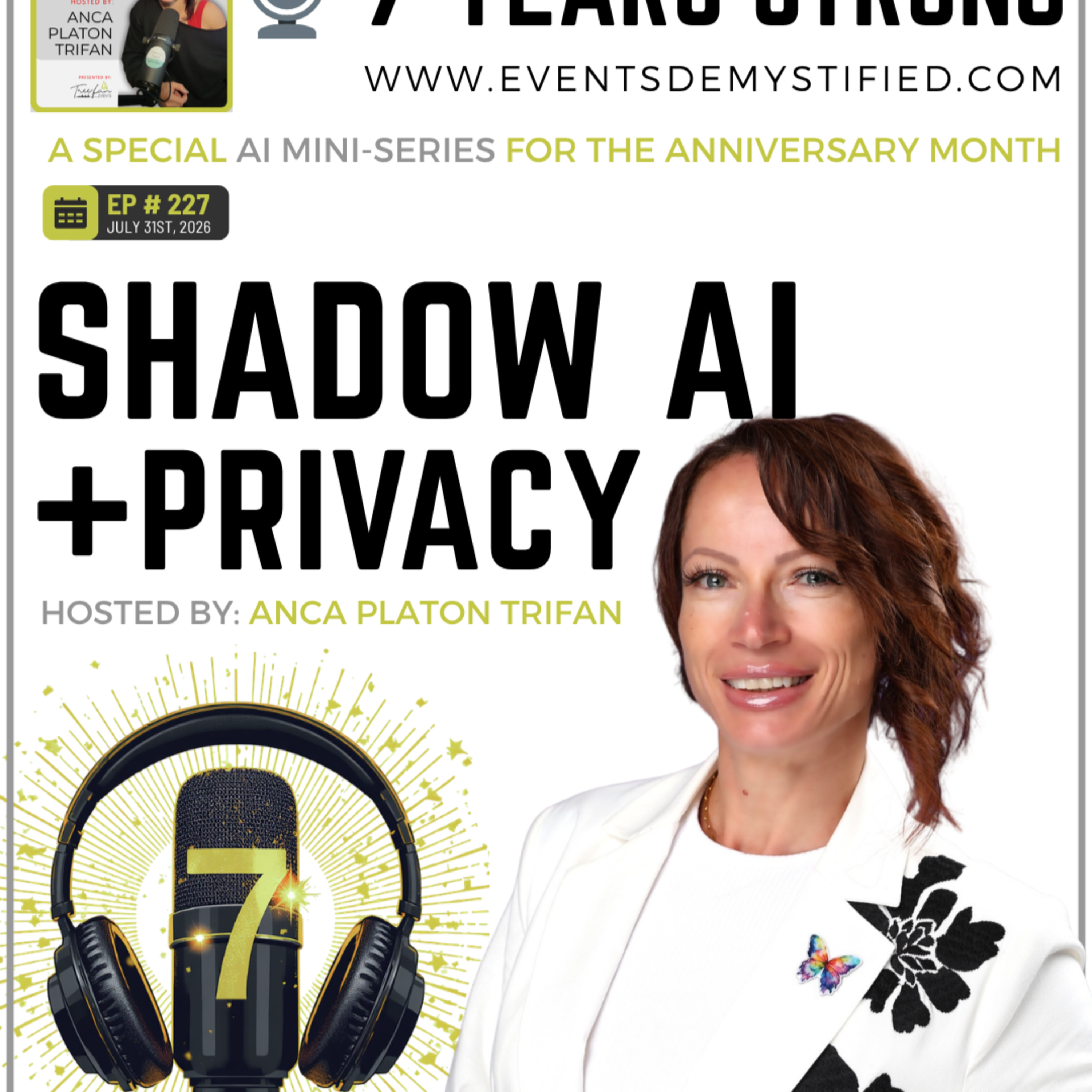 227: Shadow AI & Event Data Security | 7-Year Podcast Anniversary ft Anca Platon Trifan