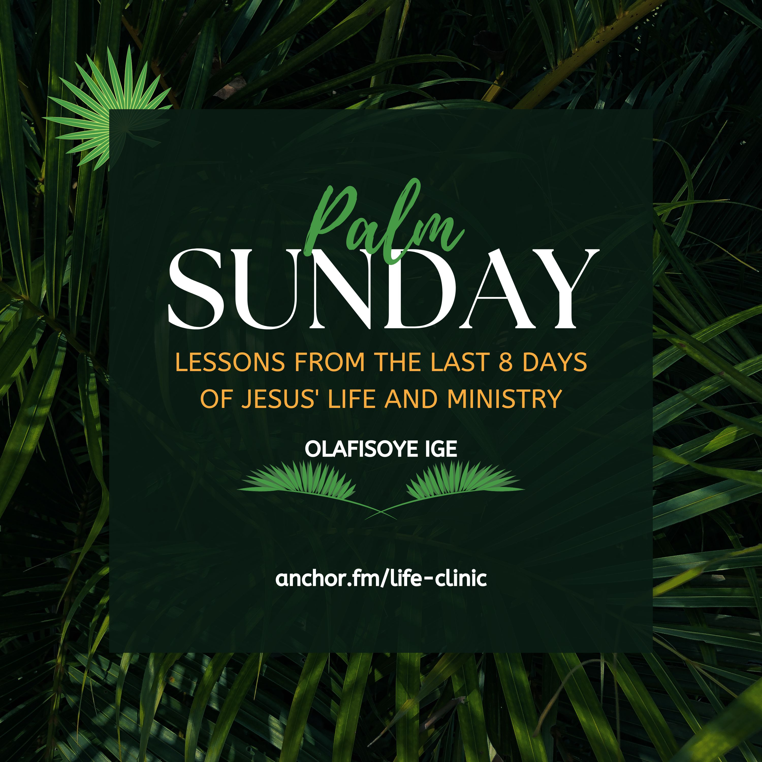 Palm Sunday- Lessons from the last 8 days of Jesus Life and Ministry episode artwork