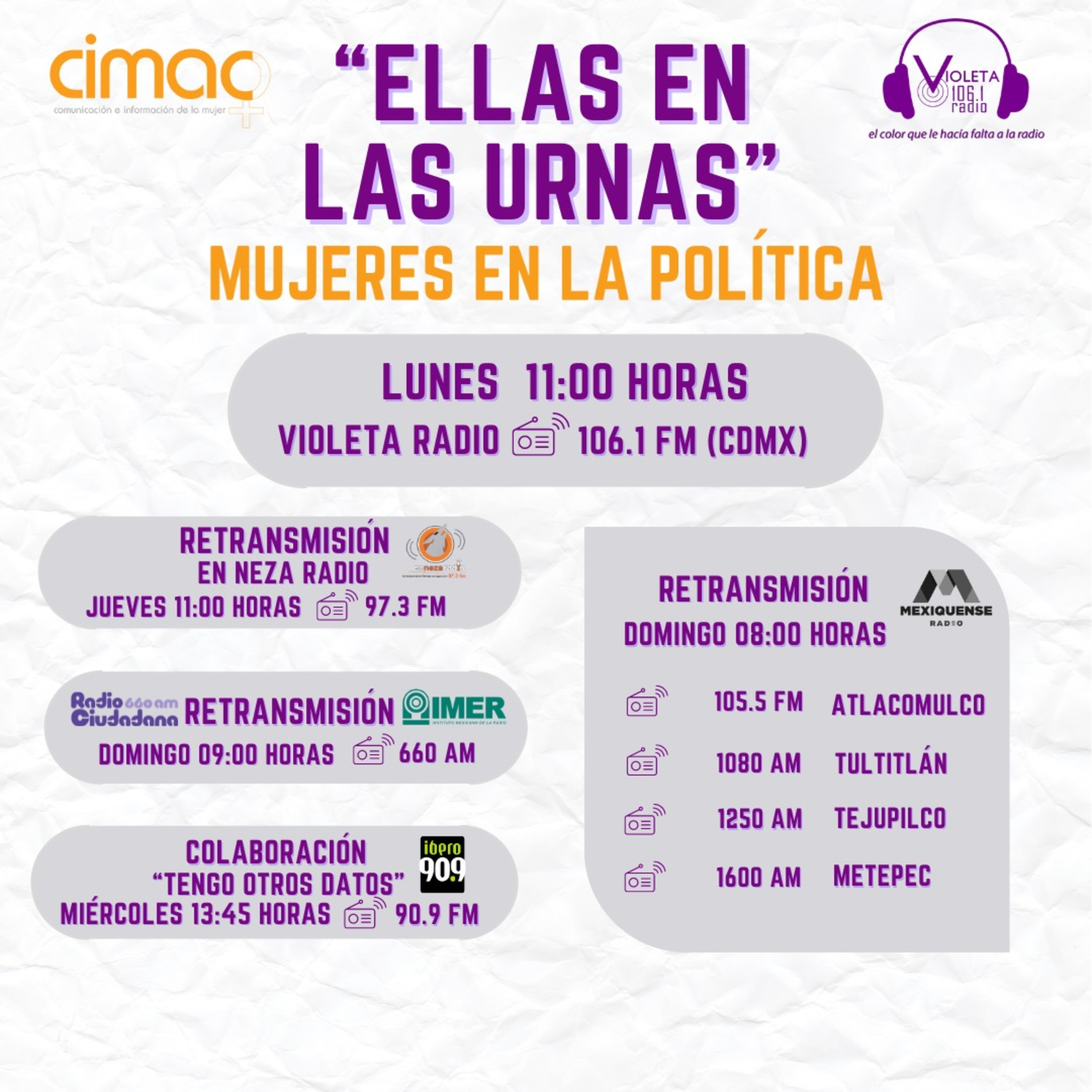 Portada de CIMAC Radio