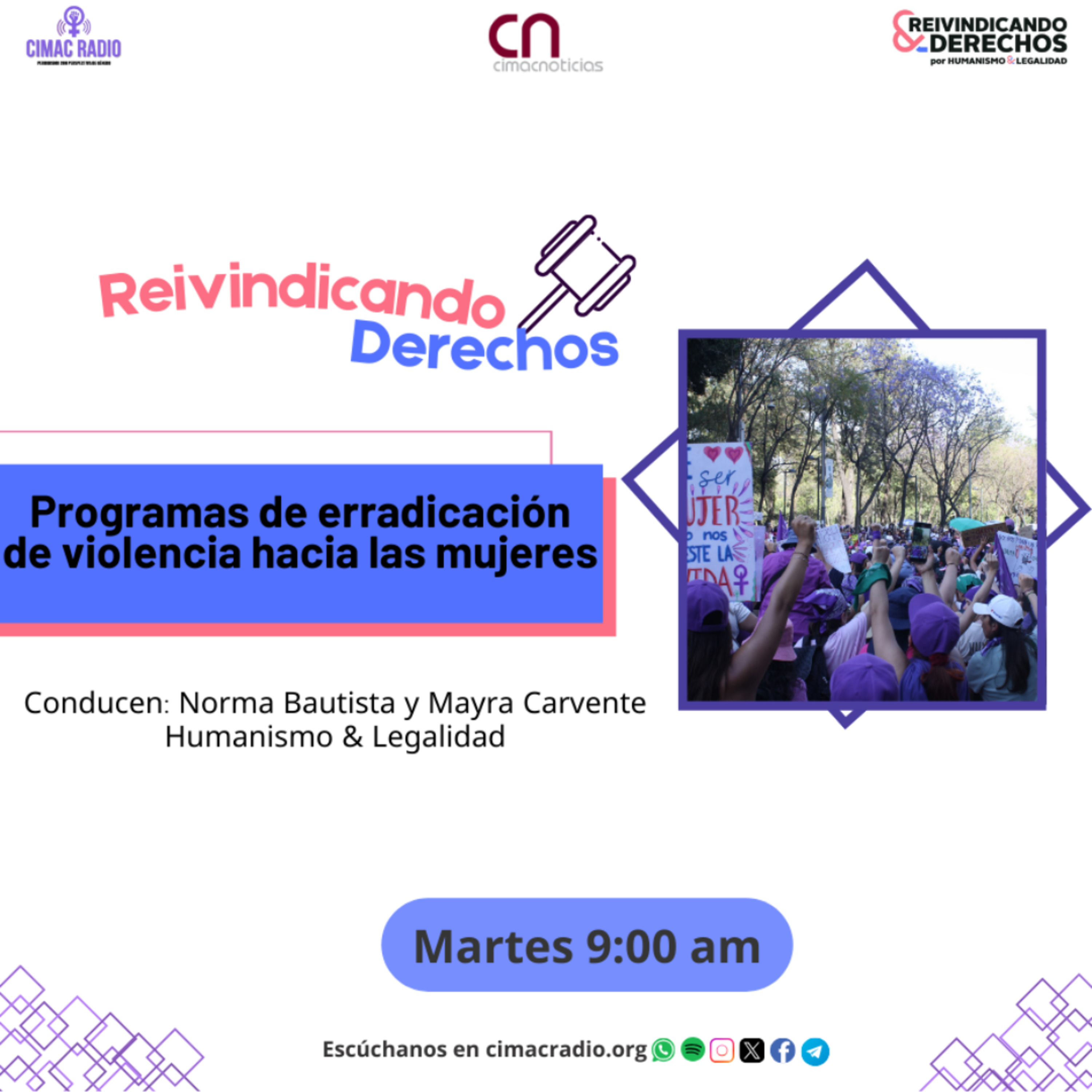 REIVINDICANDO DERECHOS: "Programas de erradicación de violencia hacia las mujeres". episode artwork