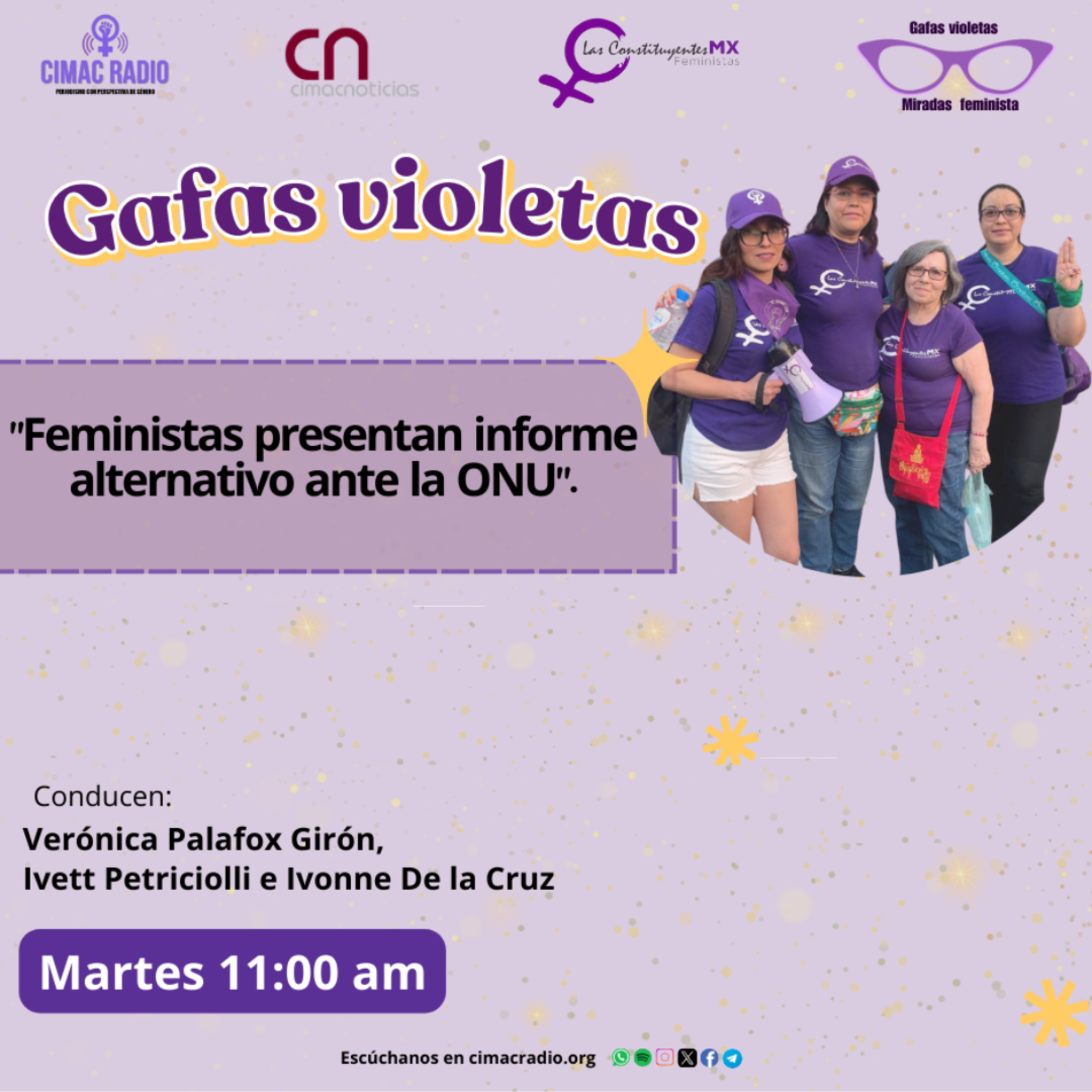 GAFAS VIOLETAS: "Feministas presentan informe alternativo ante la ONU". episode artwork