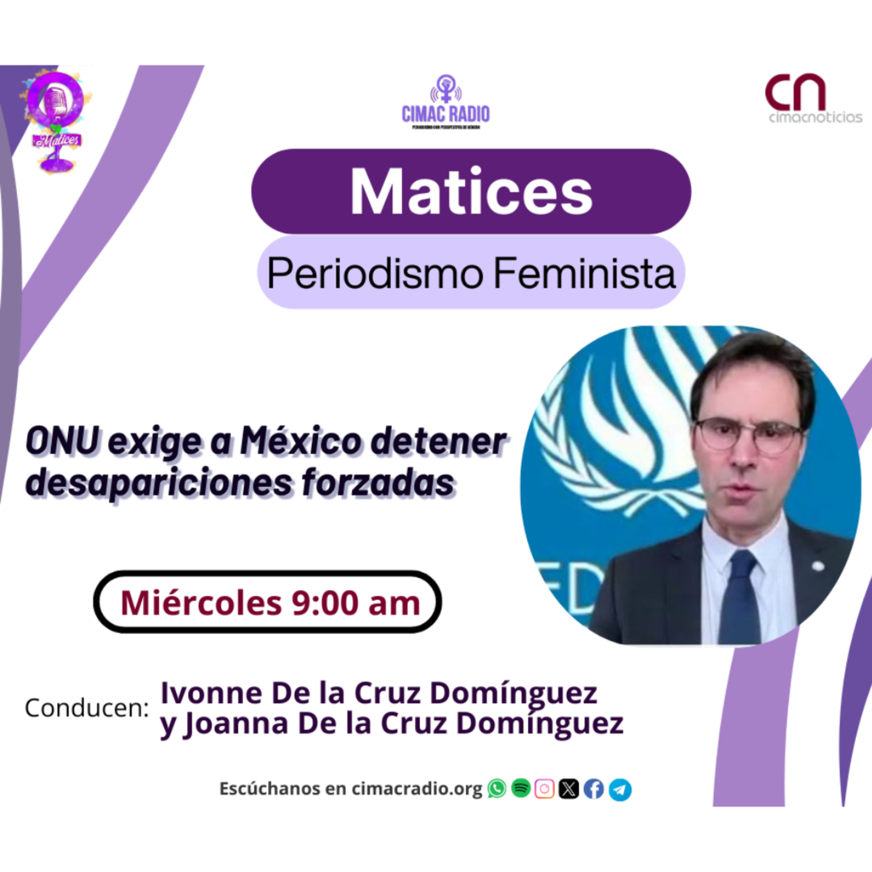 MATICES, PERIODISMO FEMINISTA: "ONU exige a México detener desapariciones forzadas". episode artwork