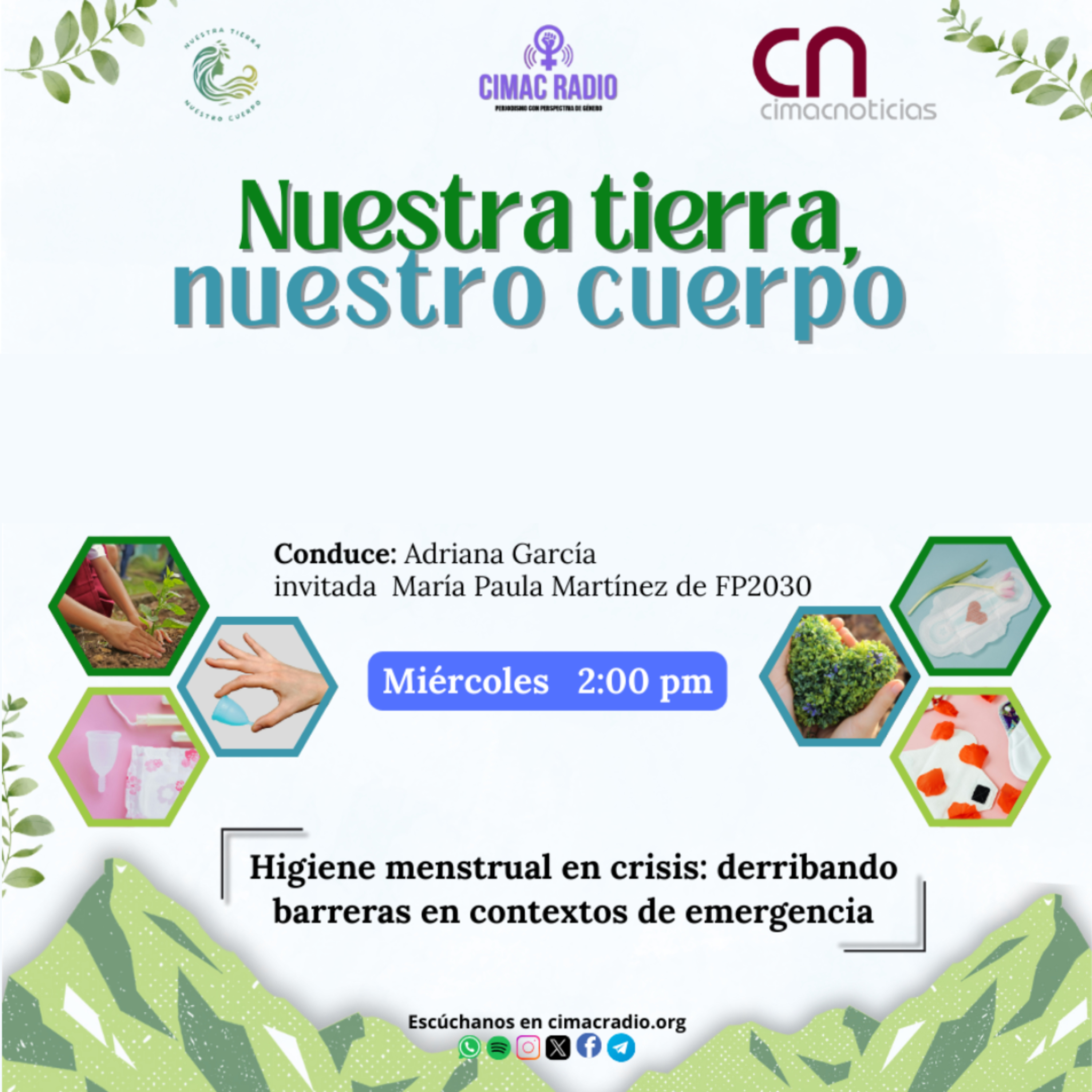 NUESTRA TIERRA, NUETRO CUERPO: "Higiene menstrual en crisis: derribando barreras en contextos de emergencia". episode artwork
