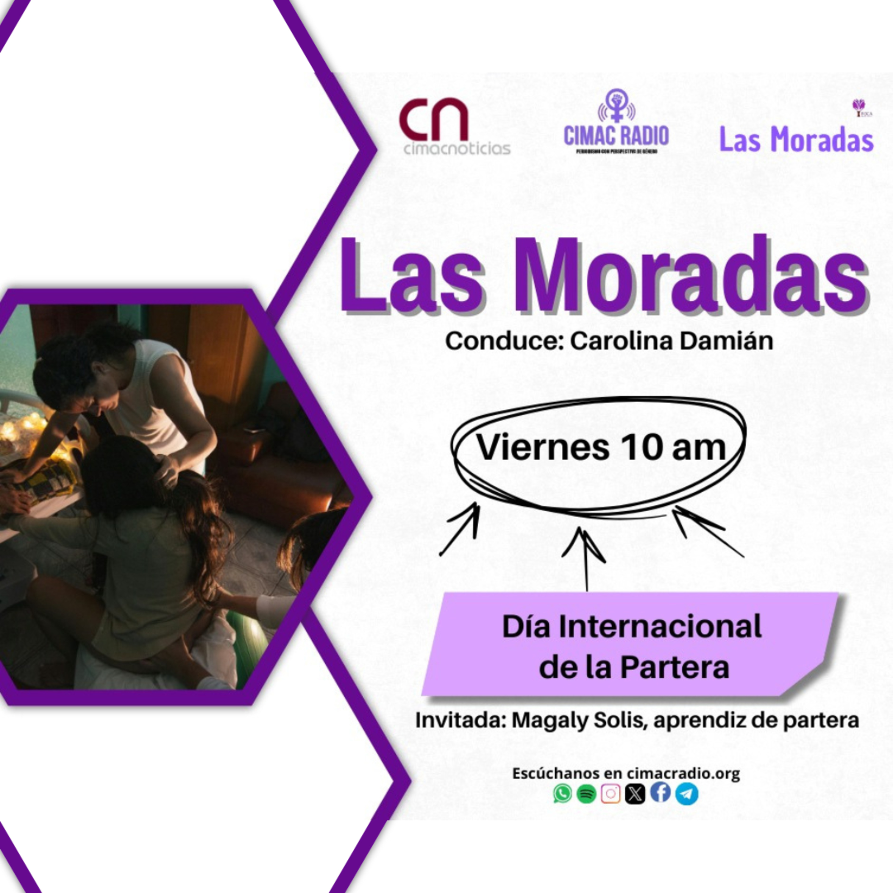LAS MORADAS: "Día Internacional de La Partera". episode artwork