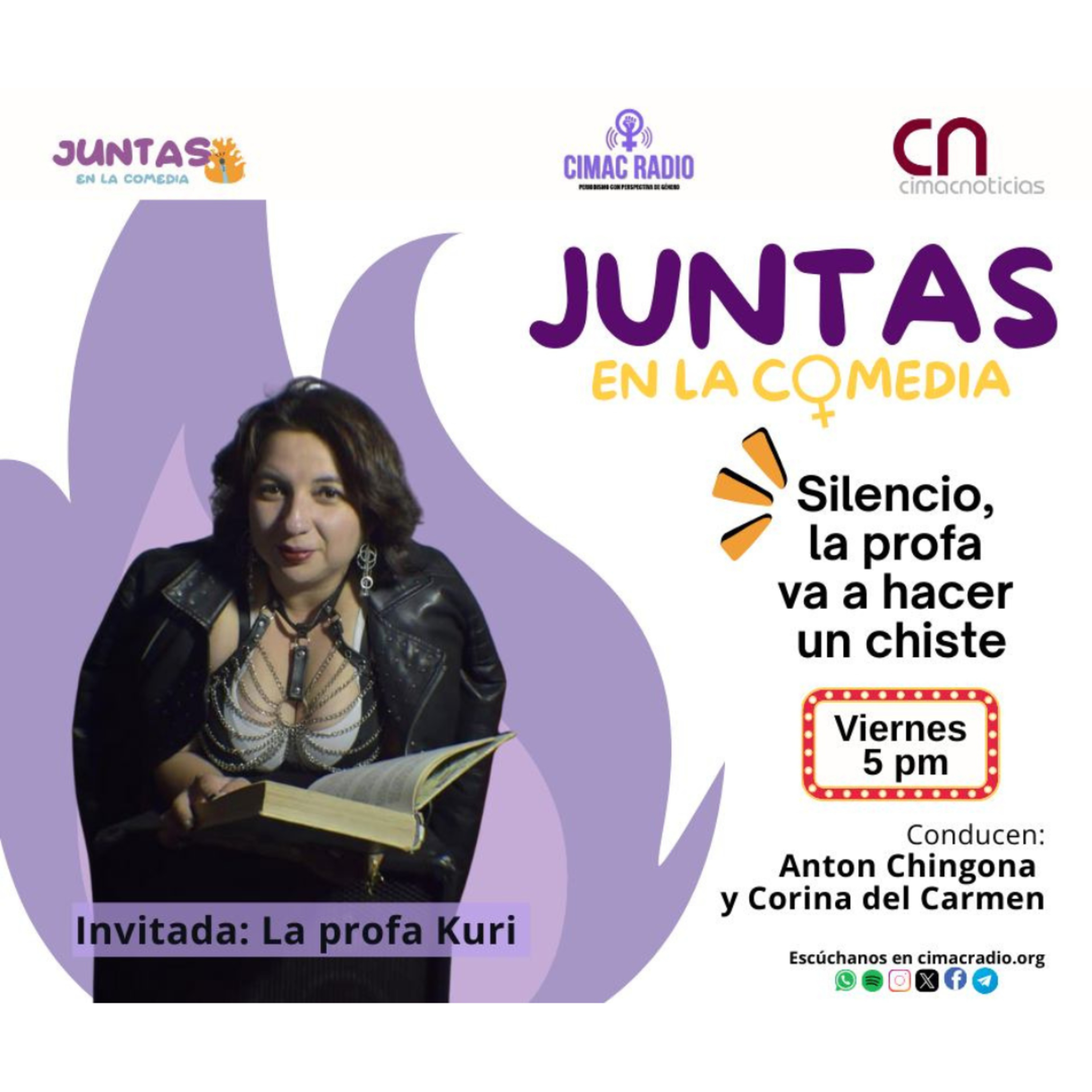 JUNTAS EN LA COMEDIA: "Silencio, la profa va a hacer un chiste". episode artwork