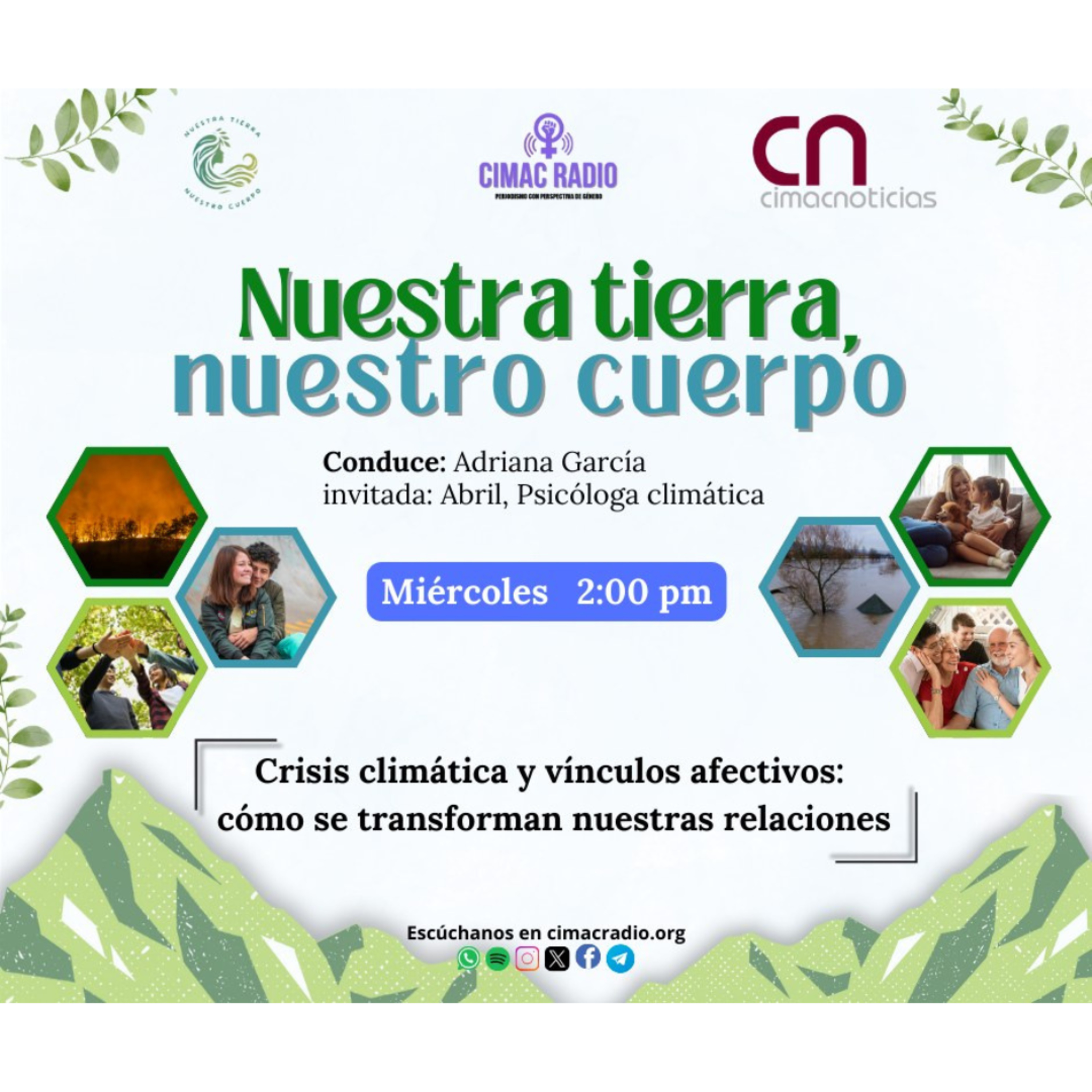 NUESTRA TIERRA, NUESTRO CUERPO: "Crisis climática & vínculos afectivos: cómo se transforman nuestras relaciones". episode artwork