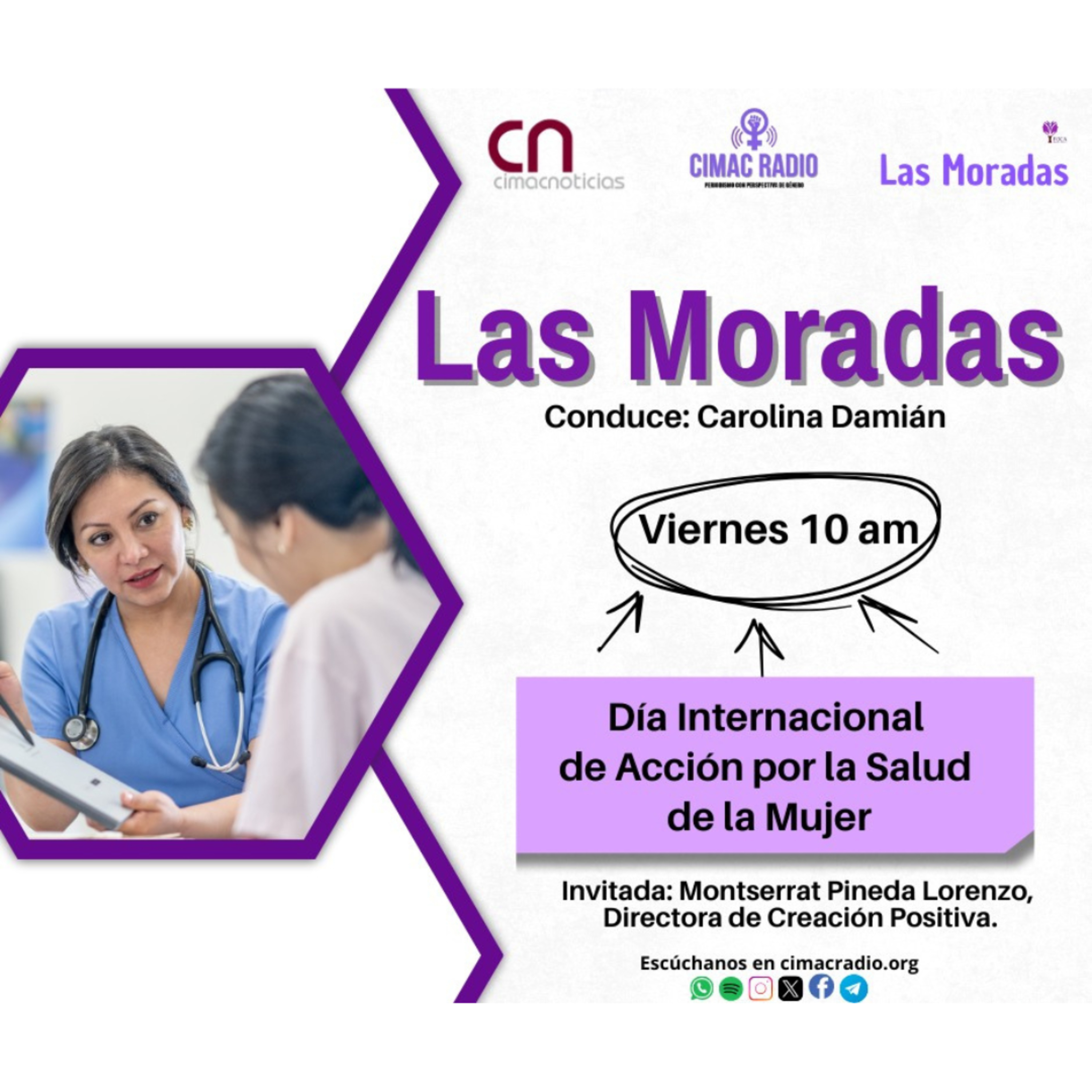 LAS MORADAS: "Día Internacional de Acción por la Salud de La Mujer". episode artwork