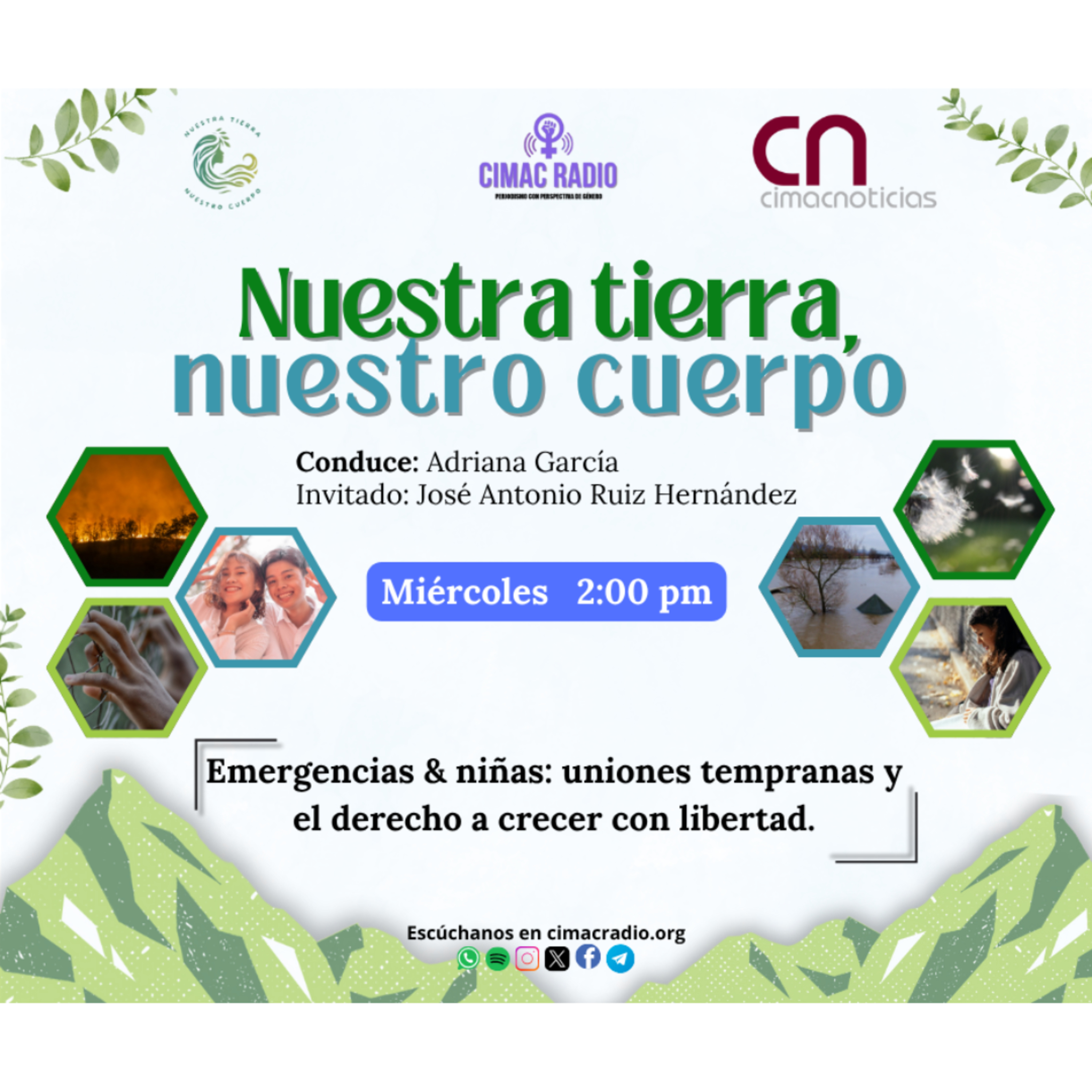 NUESTRA TIERRA, NUESTRO CUERPO: "Emergencias & niñas: uniones tempranas y el derecho a crecer con libertad". episode artwork