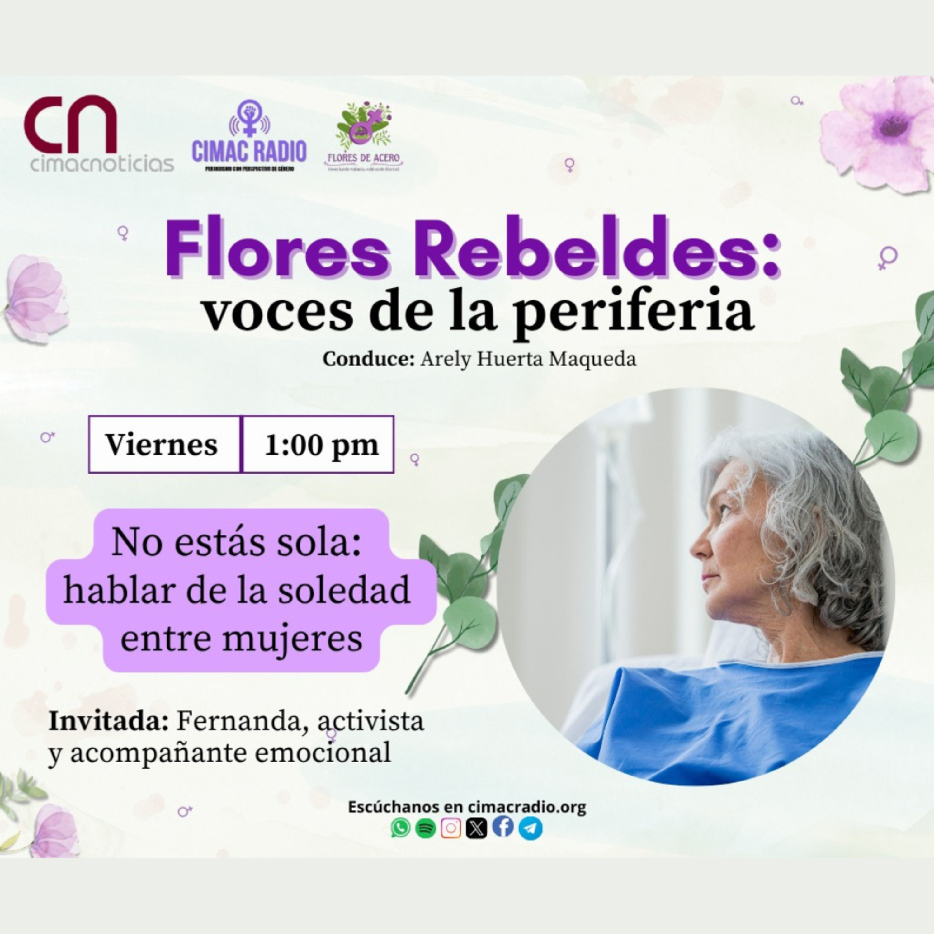 FLORES REBELDES, VOCES DE LA PERIFERIA: "No estás sola: hablar de la soledad entre mujeres". episode artwork