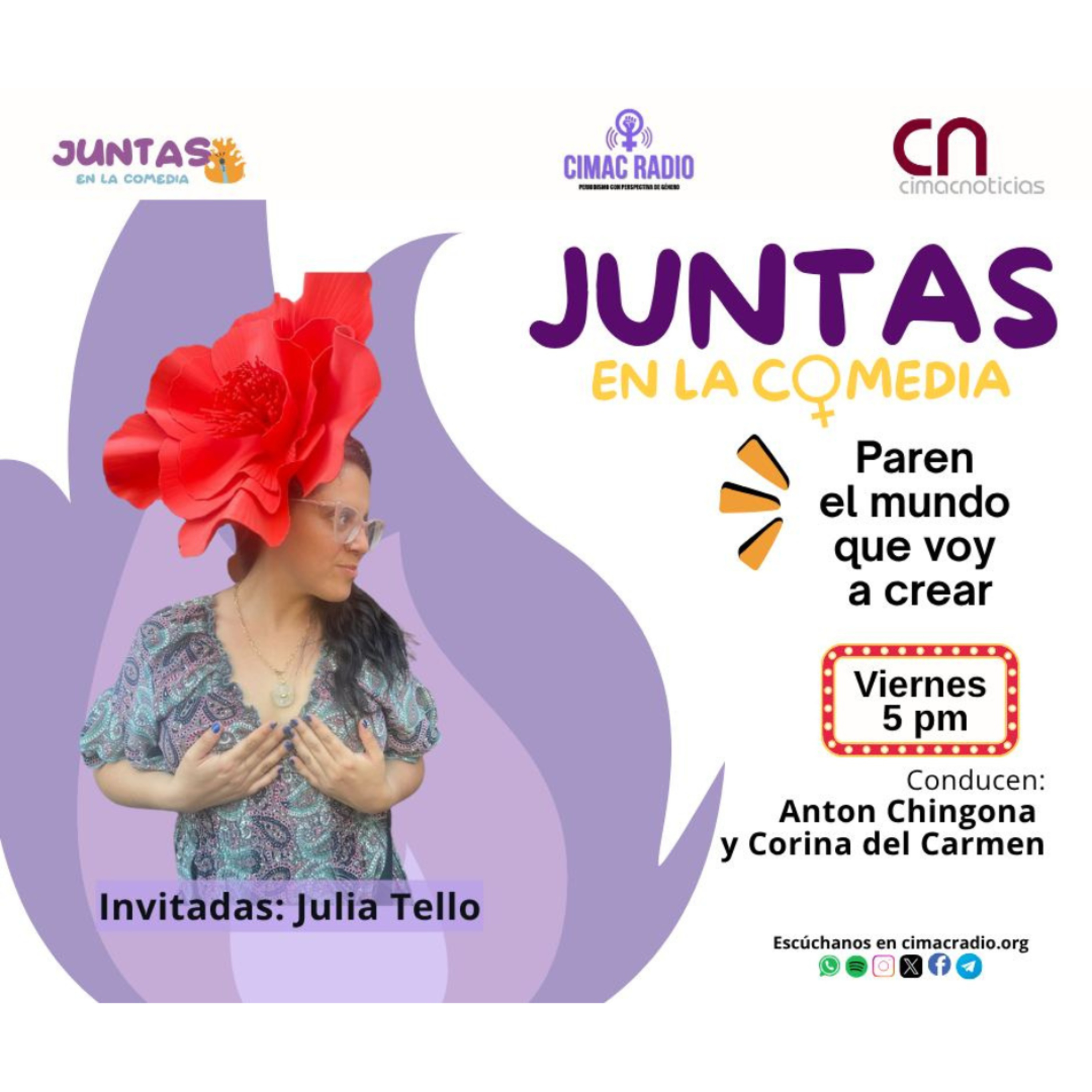 JUNTAS EN LA COMEDIA: "Paren el mundo que voy a crear". episode artwork