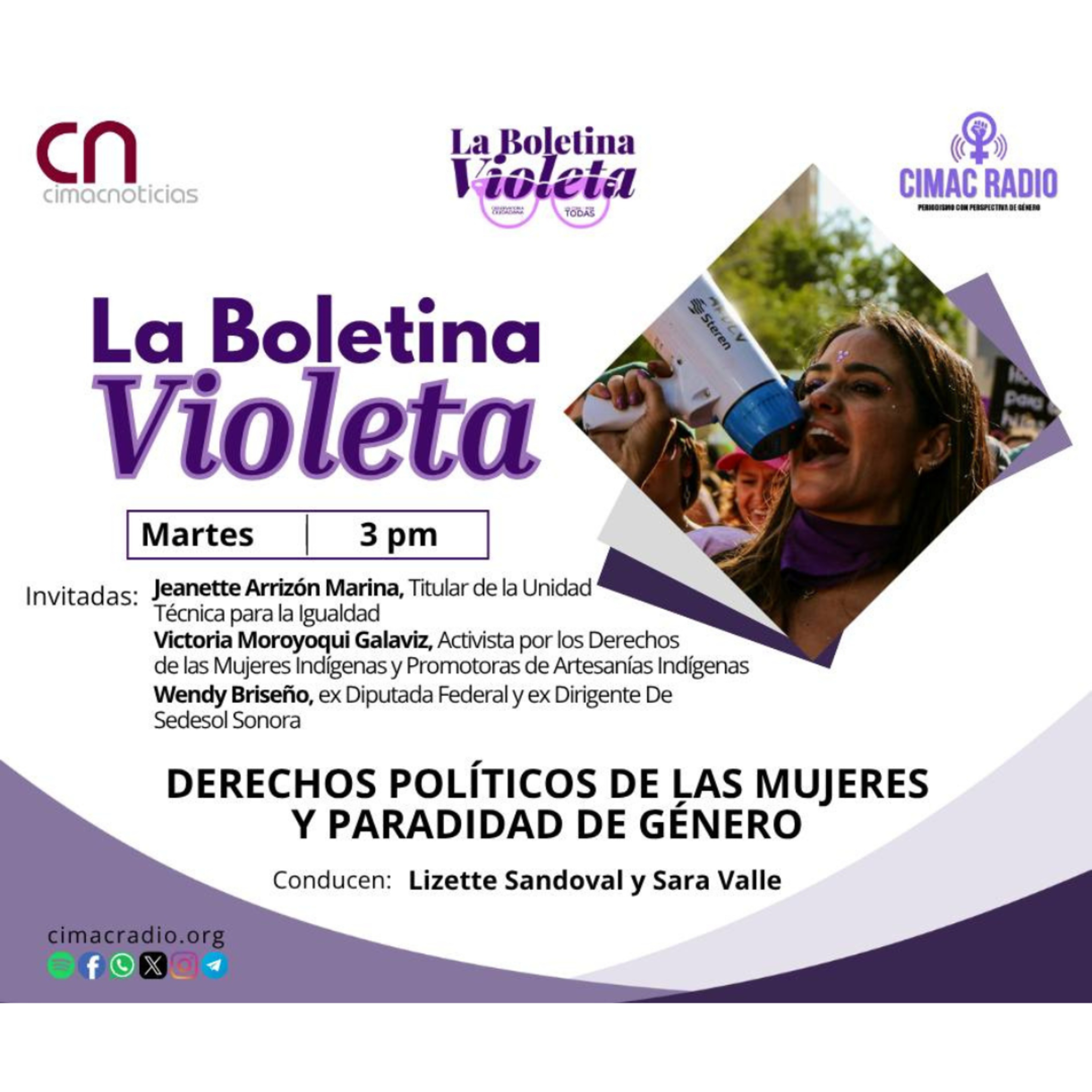 LA BOLETINA VIOLETA: "Derechos políticos de las mujeres y paridad de género". episode artwork