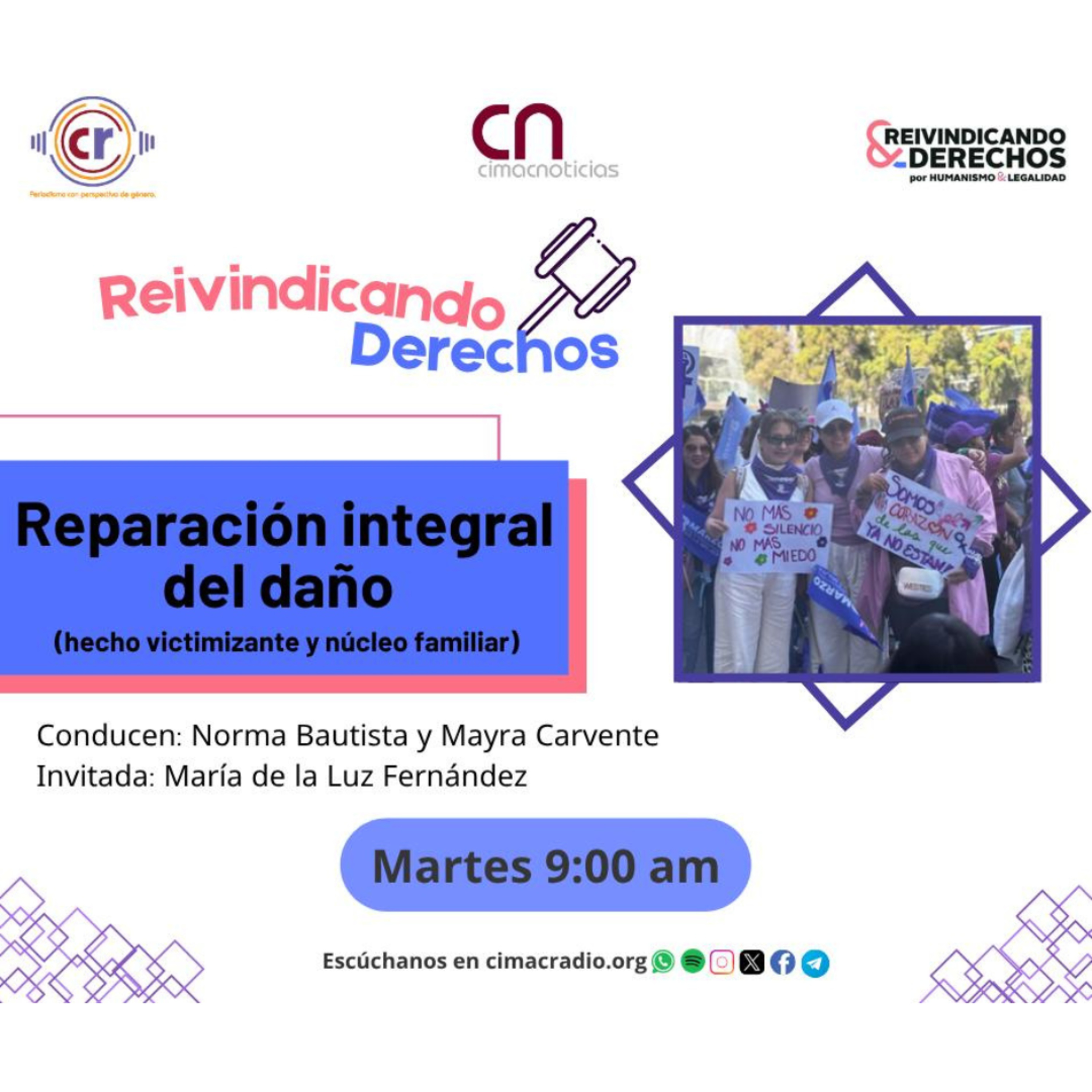 REIVINDICANDO DERECHOS: "Reparación integral del daño (hecho victimizante y núcleo familiar)." episode artwork