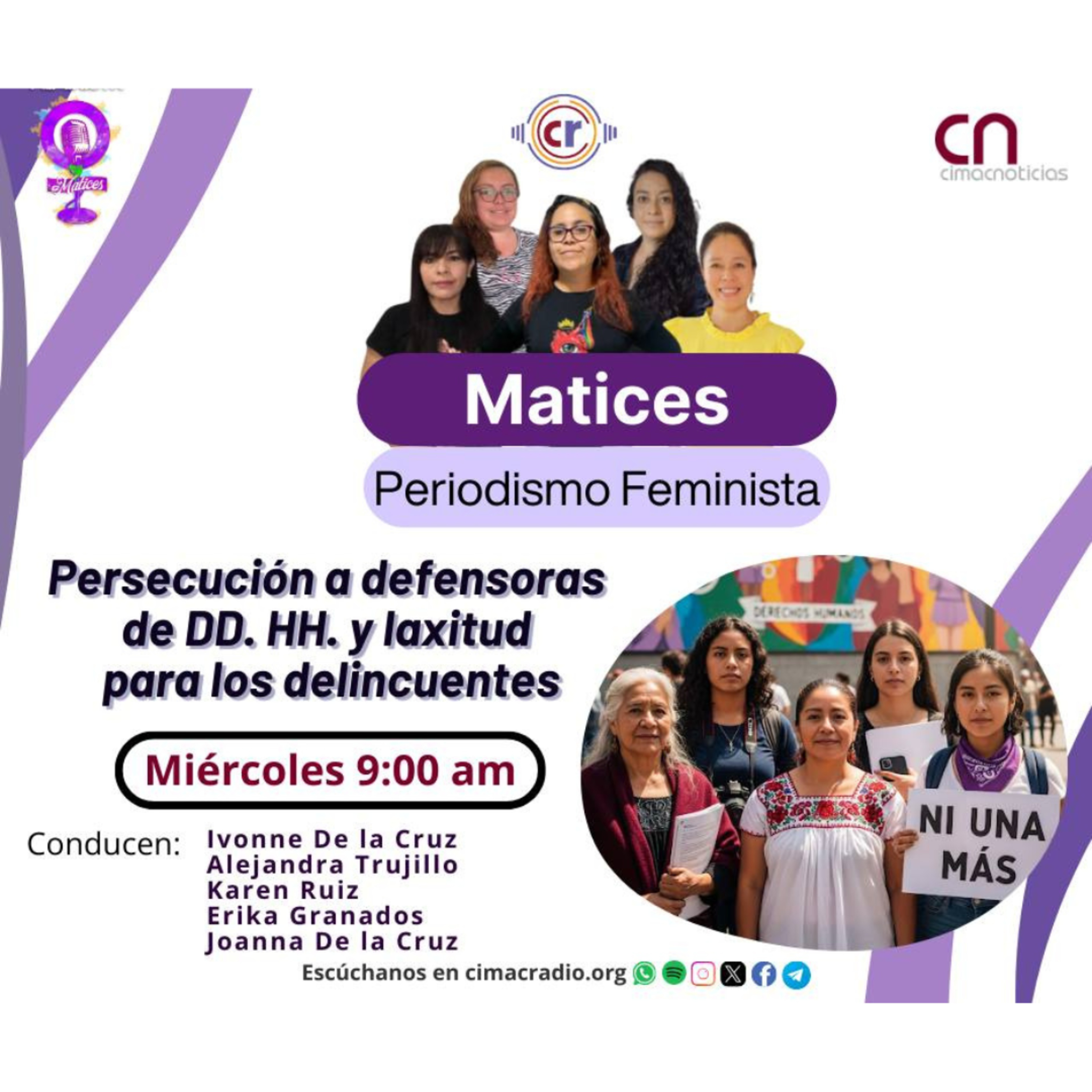 MATICES, PERIODISMO FEMINISTA: "Persecución a defensoras de DD.HH. y laxitud para los delincuentes." episode artwork