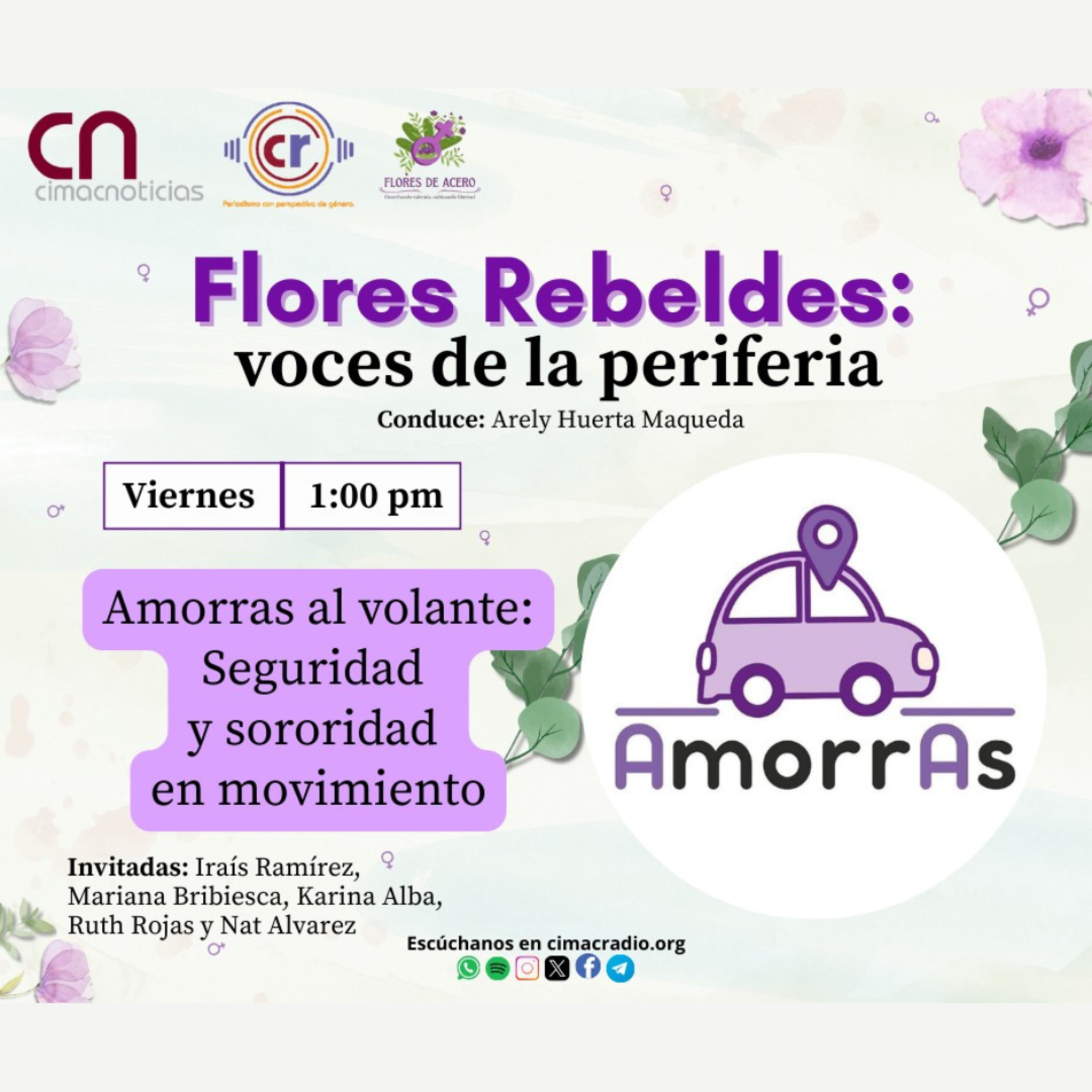 FLORES REBELDES, VOCES DE LA PERIDERIA: "Amorras al volante: Seguridad y sororidad en movimiento." episode artwork