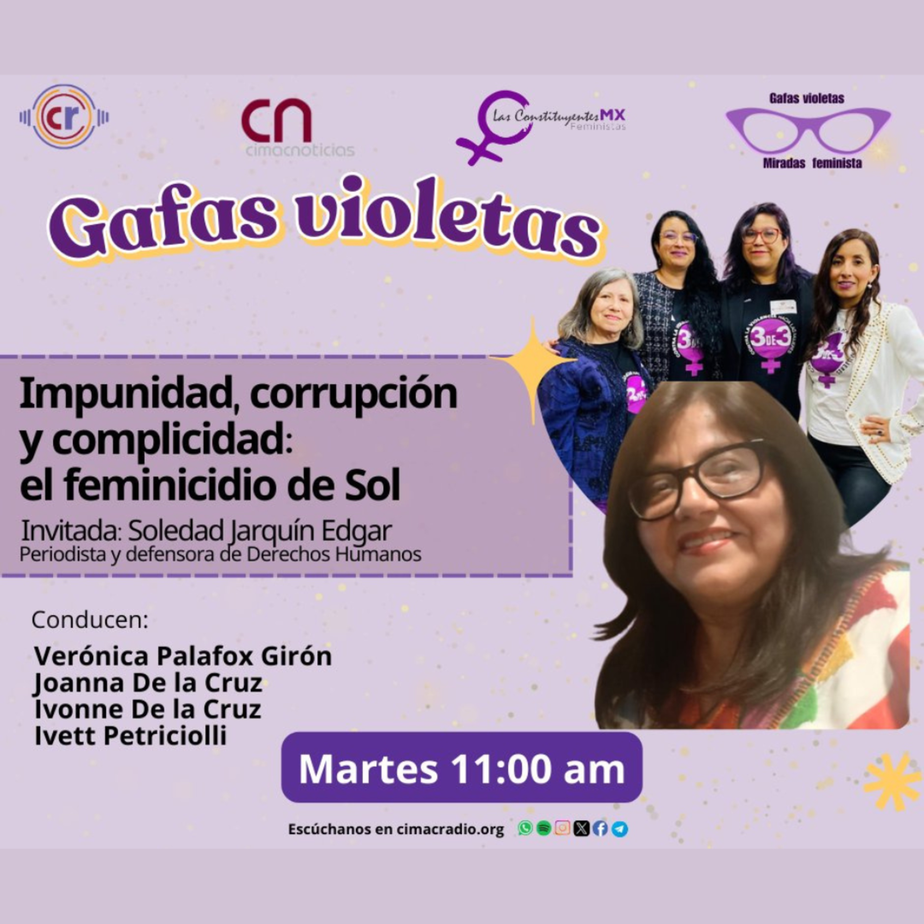 GAFAS VIOLETAS: "Impunidad, corrupción y complicidad: el feminicidio de Sol." episode artwork