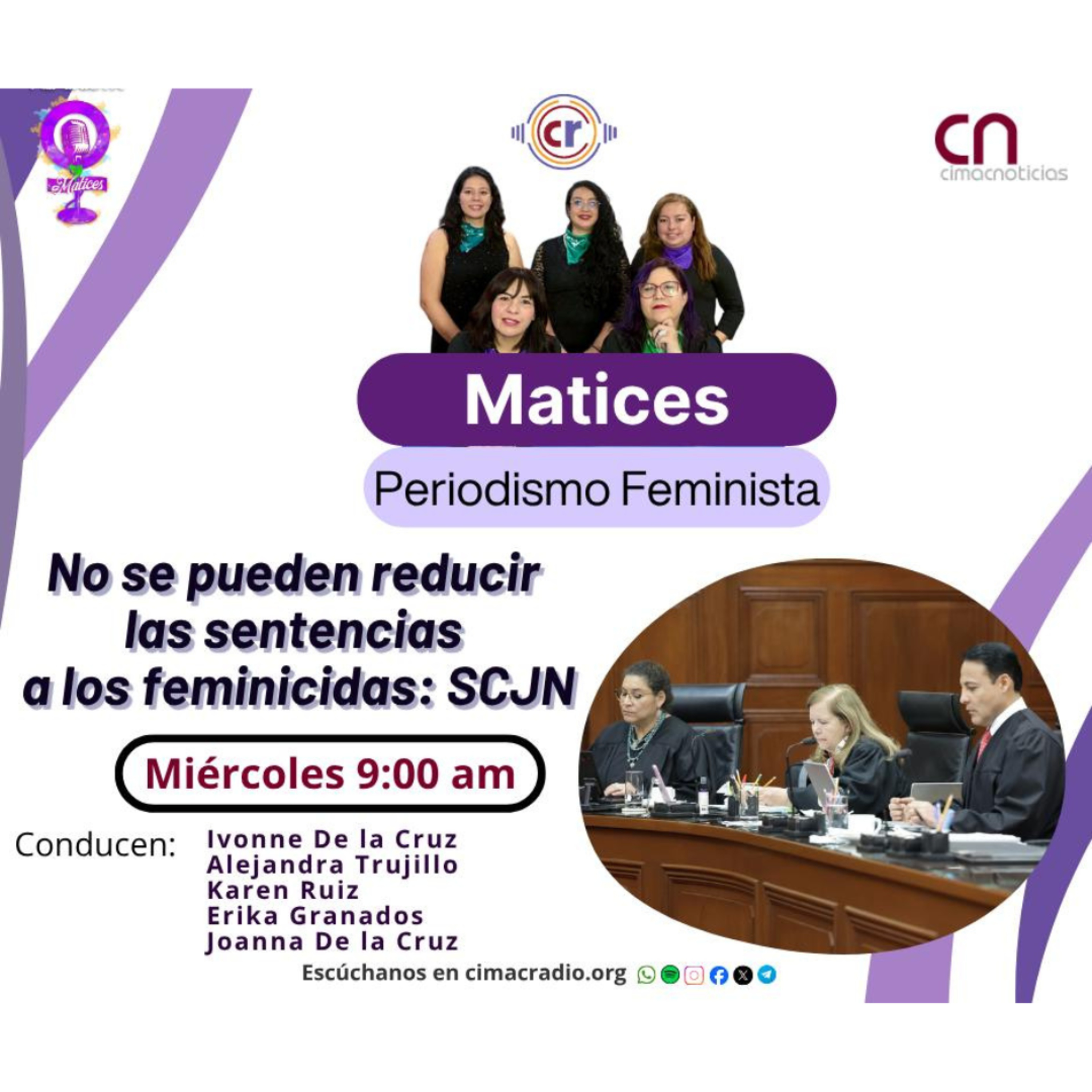 MATICES, PERIODISMO FEMINISTA: "No se pueden reducir las sentencias a los feminicidas: SCJN." episode artwork