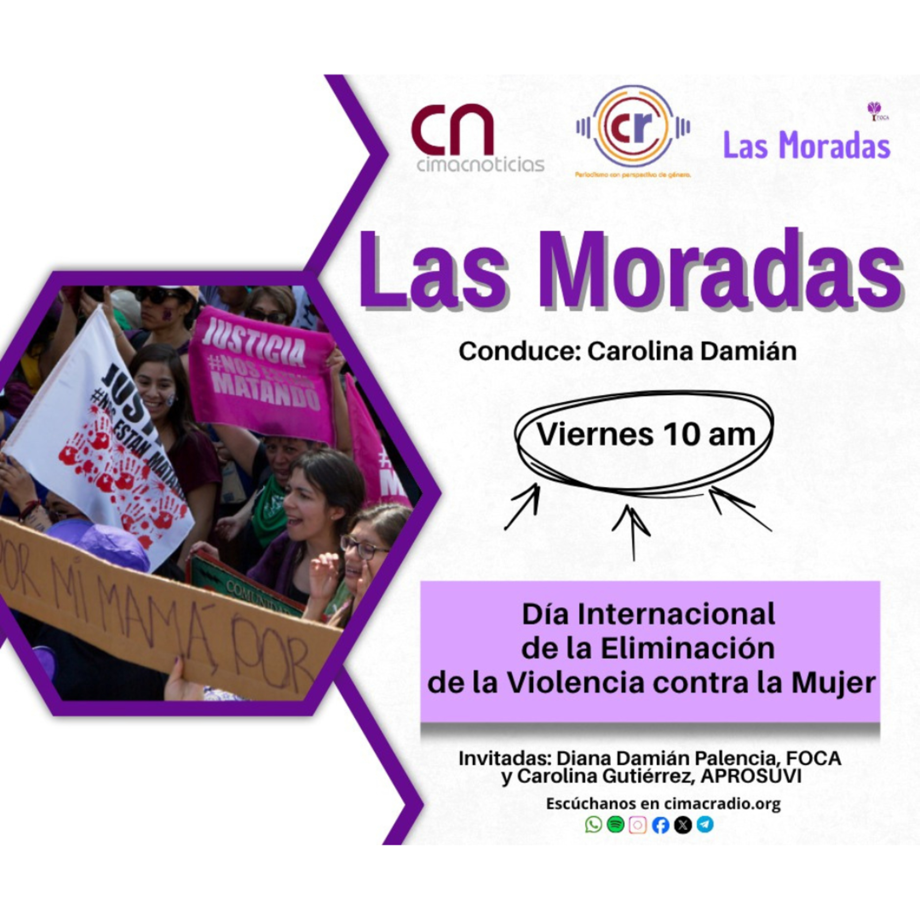 LAS MORADAS: "Día Internacional de la Eliminación de la Violencia contra la Mujer." episode artwork