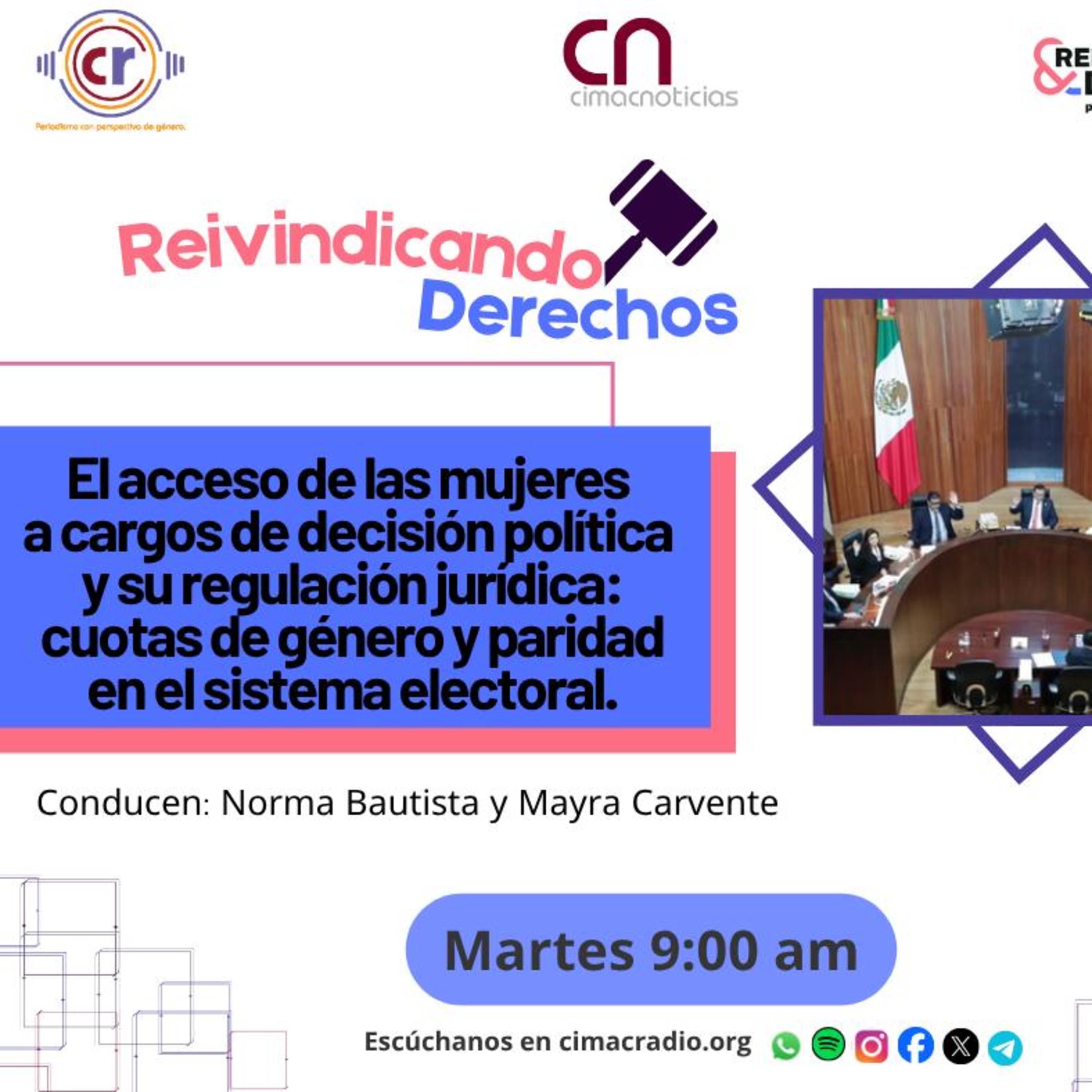 REIVINDICANDO DERECHOS: "El acceso de las mujeres a cargos de decisión política y su regulación jurídica: cuotas de género y paridad en el sistema electoral." episode artwork