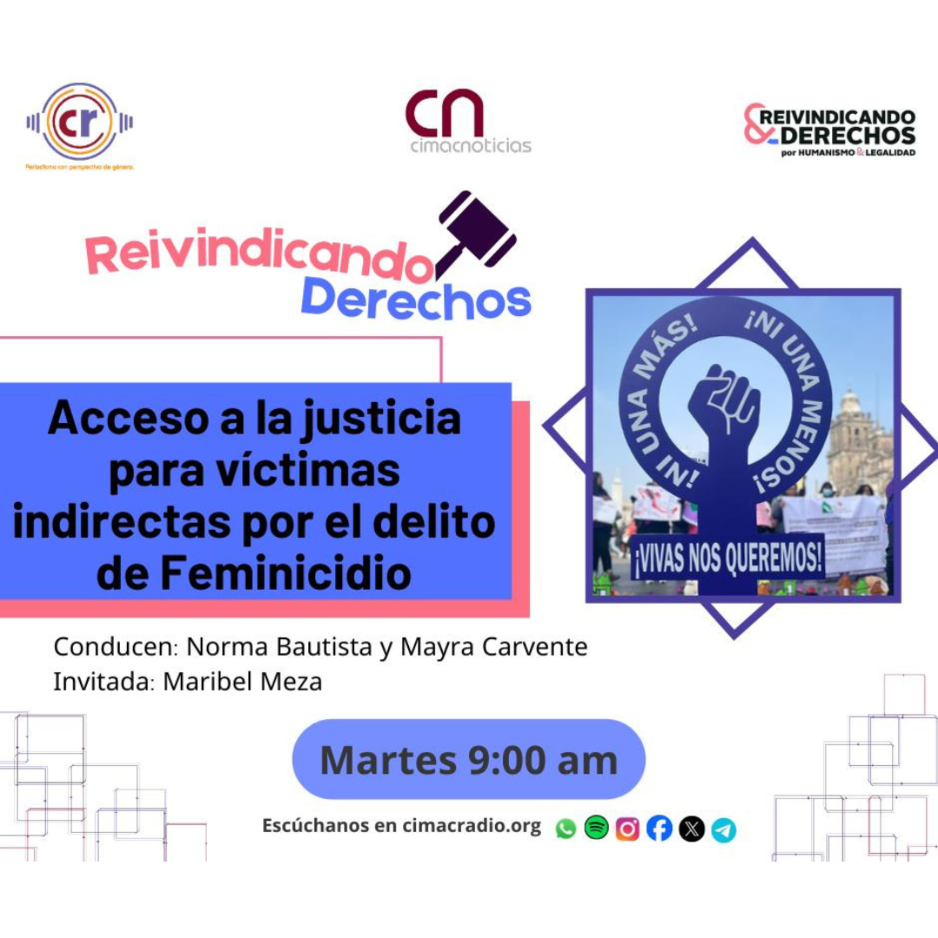 REIVINDICANDO DERECHOS: "Acceso a la justicia para víctimas indirectas por el delito de Feminicidio" episode artwork