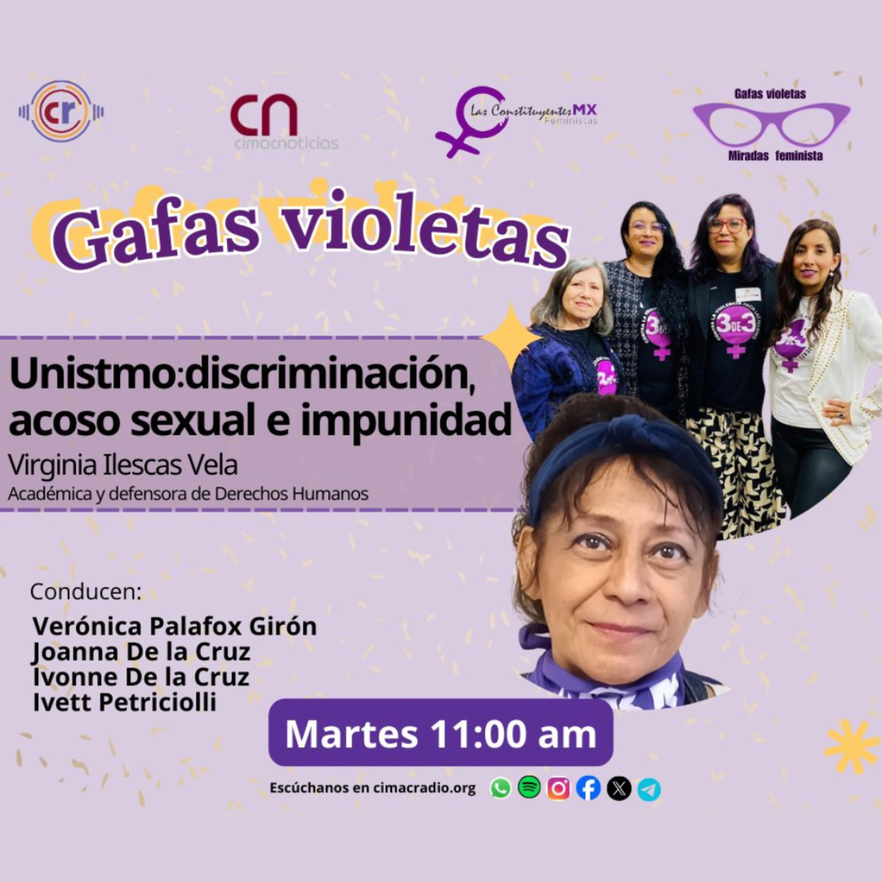 GAFAS VIOLETAS: "Unistmo: discriminación, acoso sexual e impunidad" episode artwork
