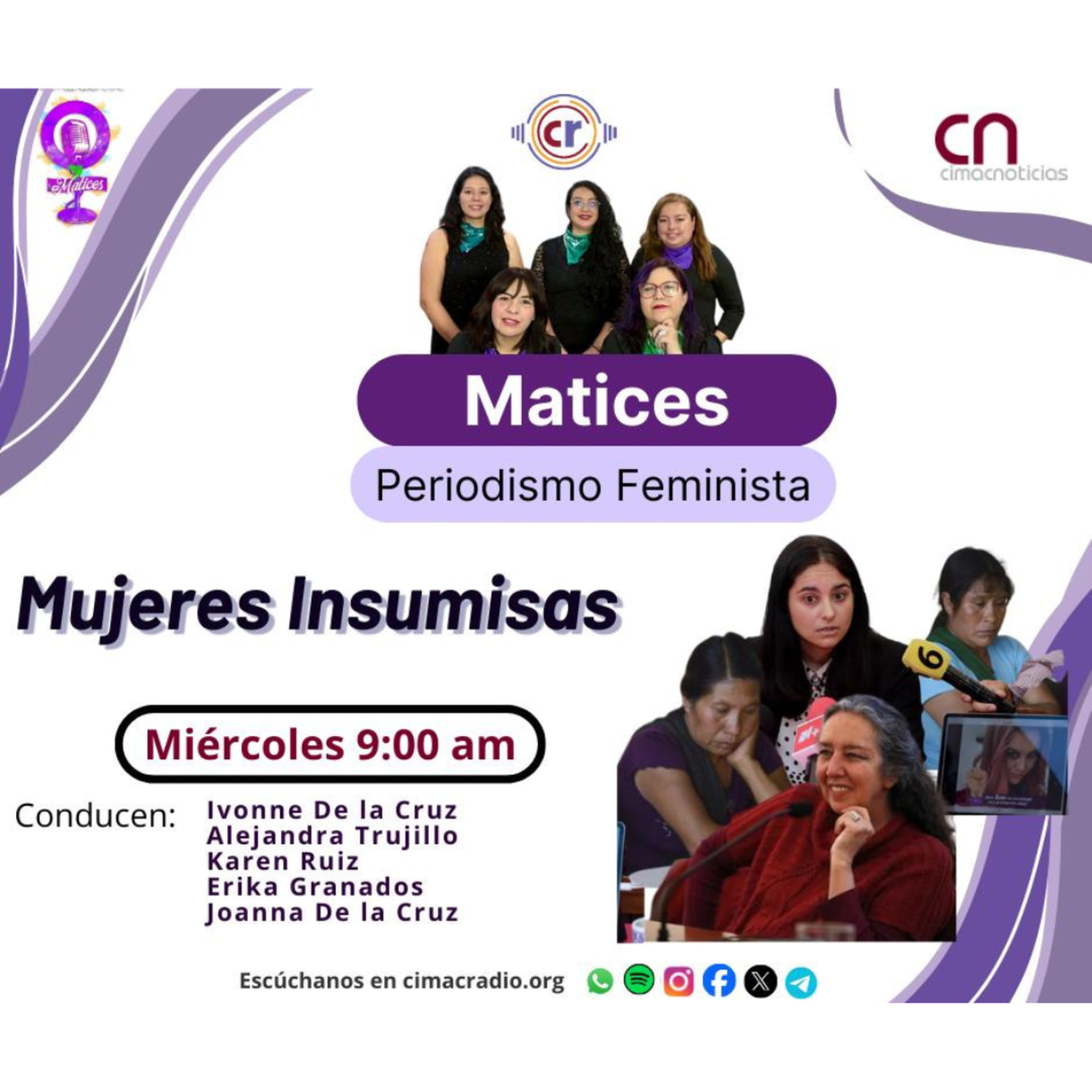 MATICES, PERIODISMO FEMINISTA: "Mujeres Insumisas" episode artwork