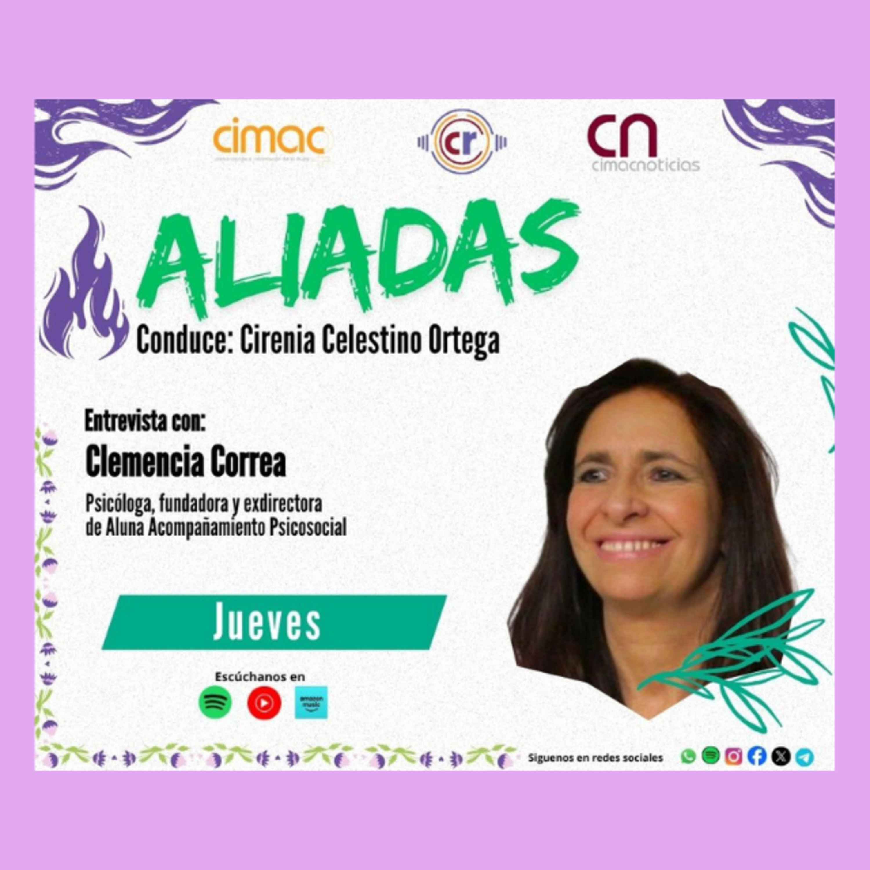 Aliadas: Clemencia Correa, psicóloga, ex directora y fundadora de Aluna  episode artwork