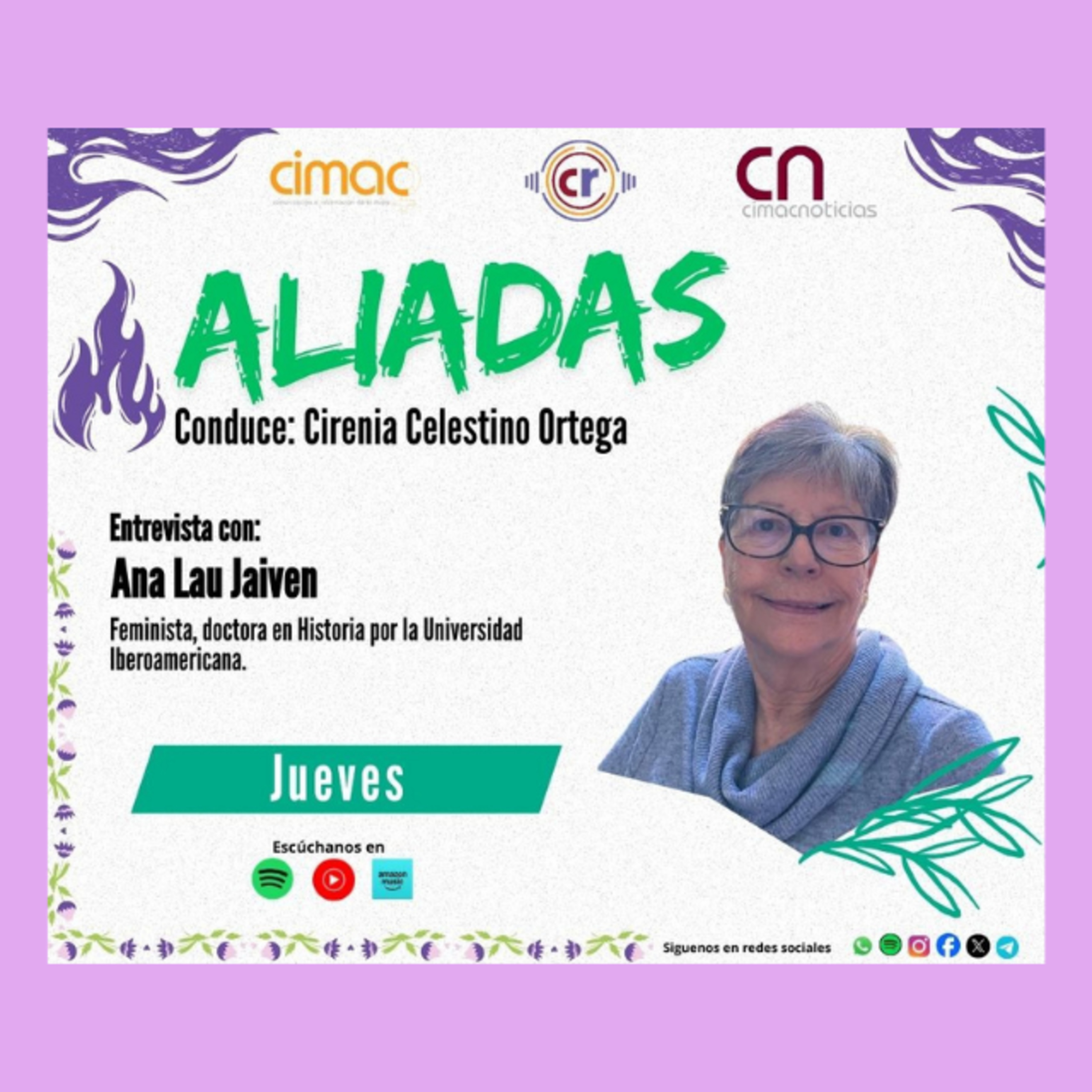 Ana Lau Jaiven Feminista, doctora en Historia por la Universidad Iberoamericana, licenciada y Maestra en Historia por la UNAM episode artwork