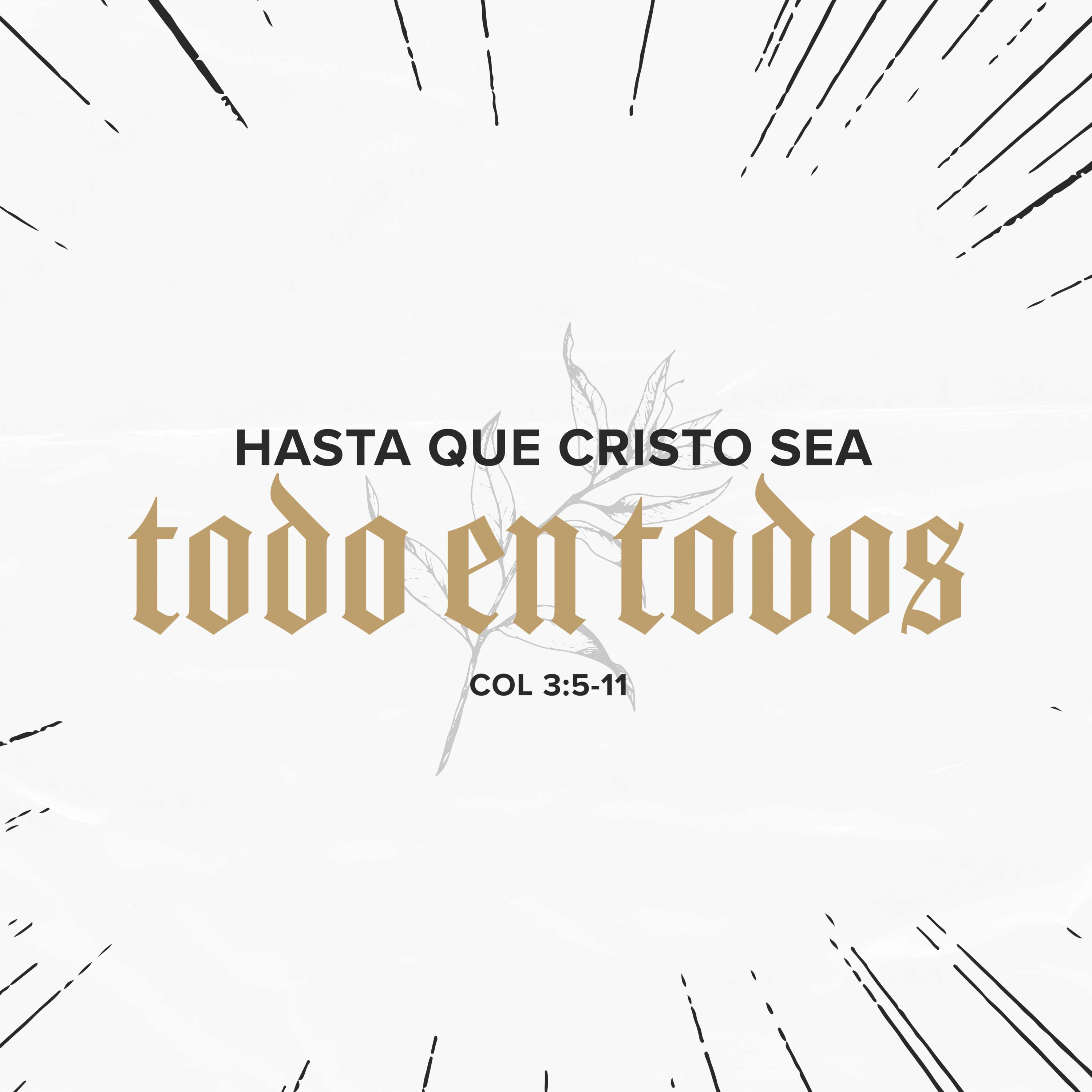Hasta que Cristo sea todo en todos - Colosenses 3:5-11