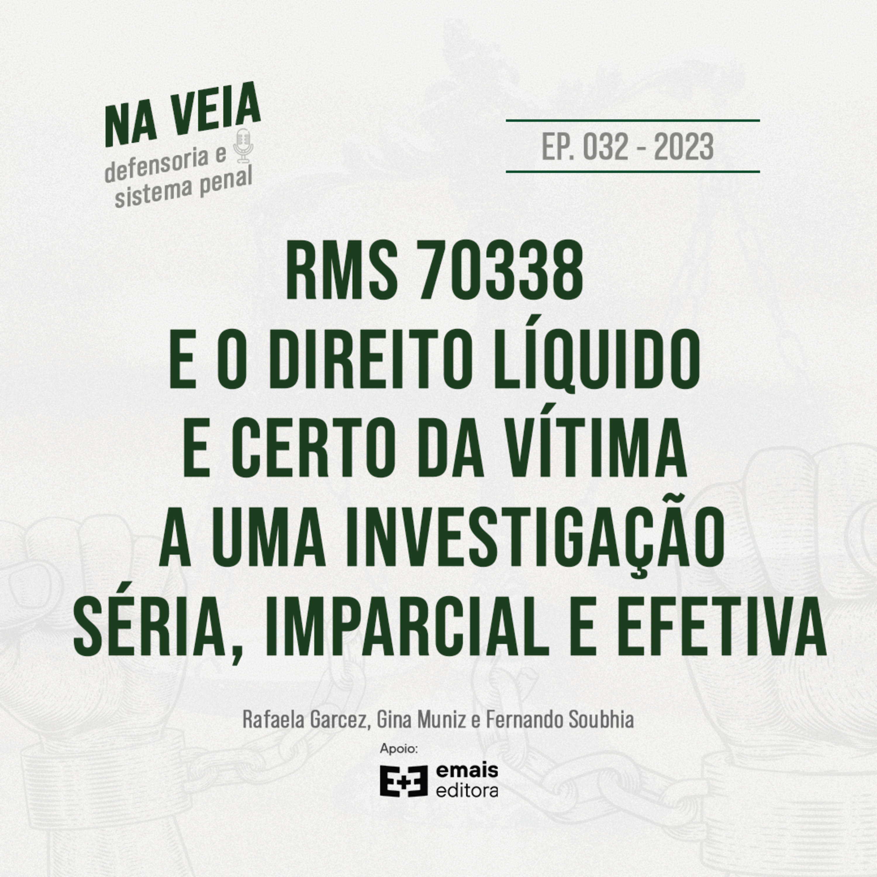 Ep. 032 RMS 70338 e o direito líquido e certo da vítima a uma investigação séria, imparcial e efetiva episode artwork