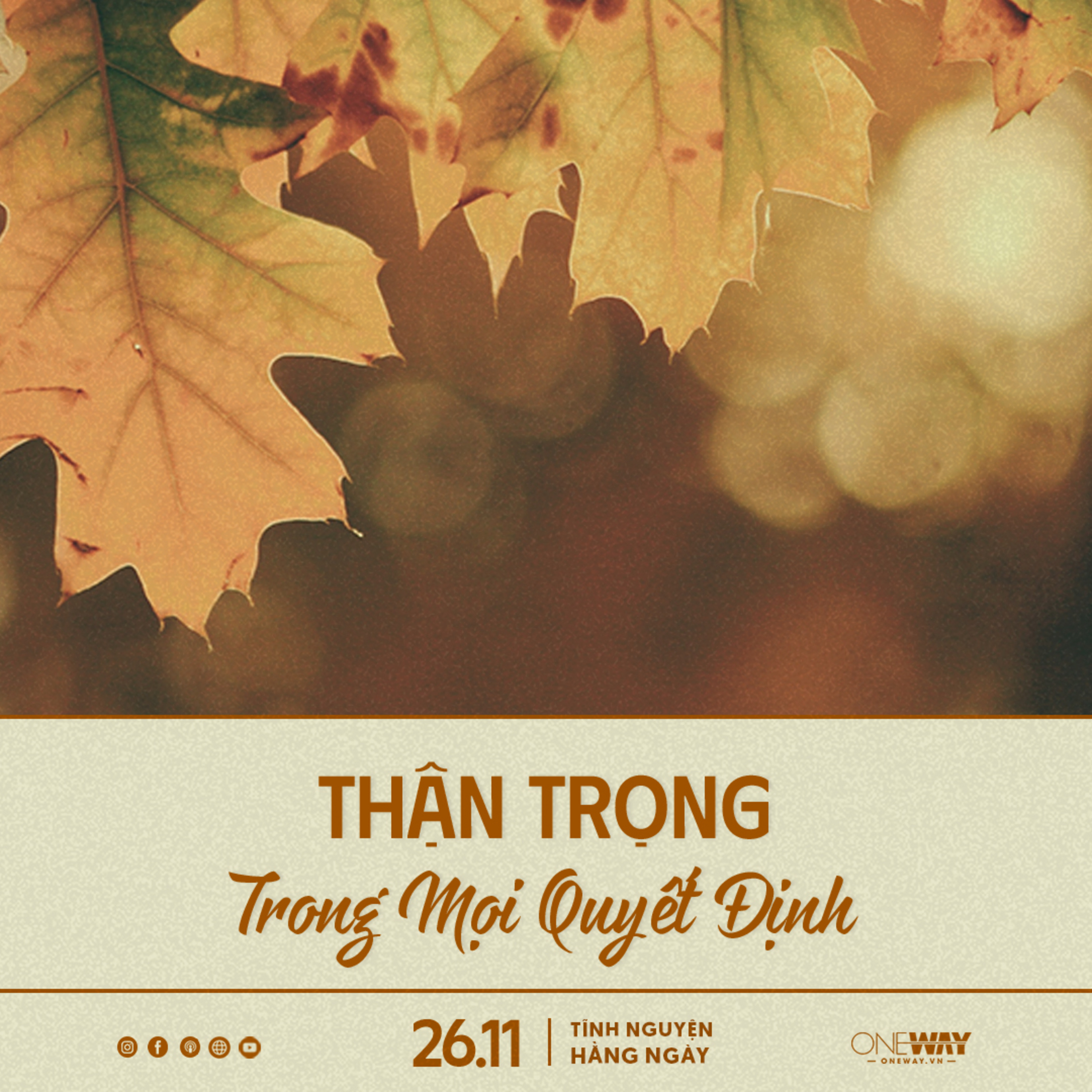 THẬN TRỌNG TRONG MỌI QUYẾT ĐỊNH | Tĩnh Nguyện Hằng Ngày 26/11/2023  episode artwork