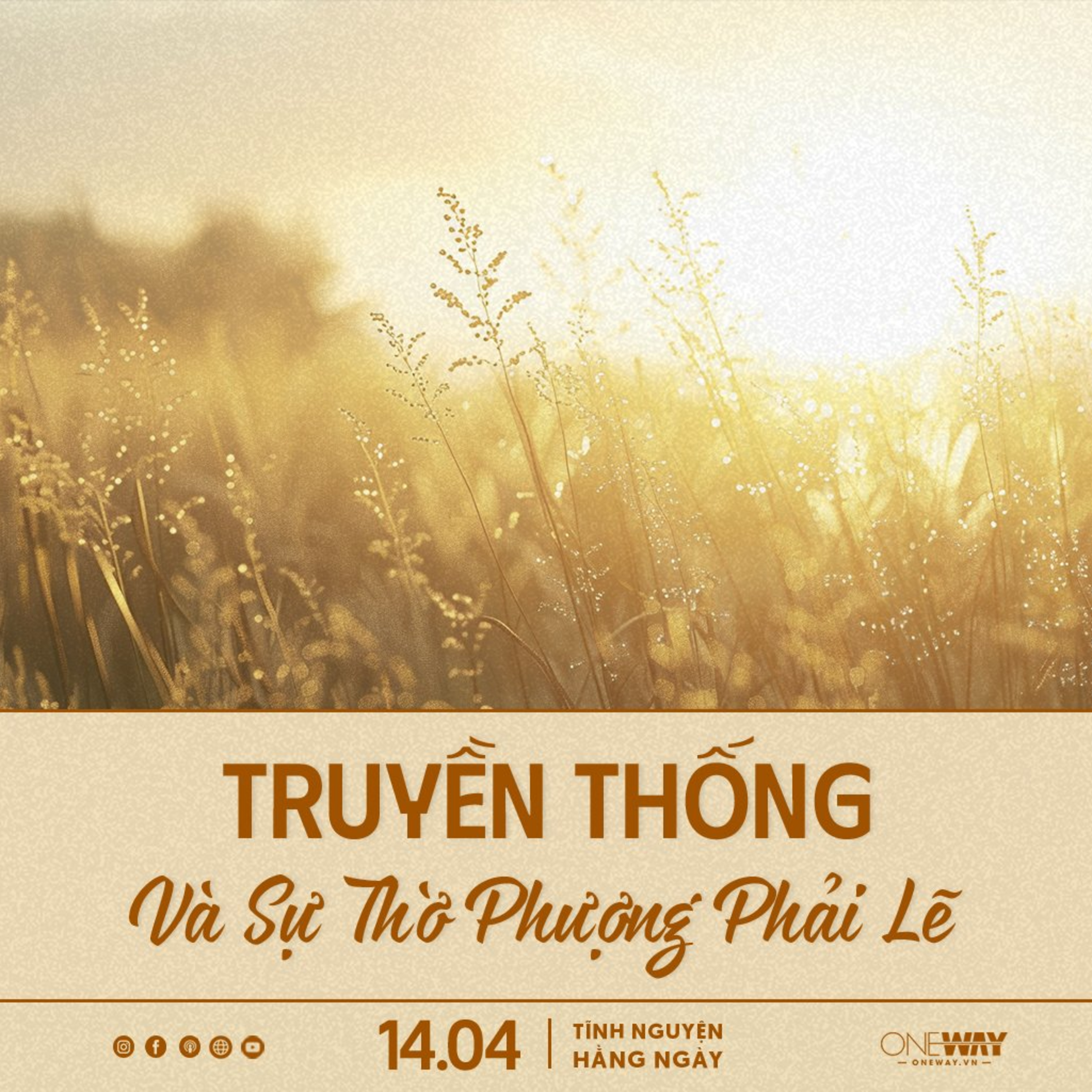 TRUYỀN THỐNG VÀ SỰ THỜ PHƯỢNG PHẢI LẼ | Tĩnh Nguyện Hằng Ngày 14/04/2024 episode artwork