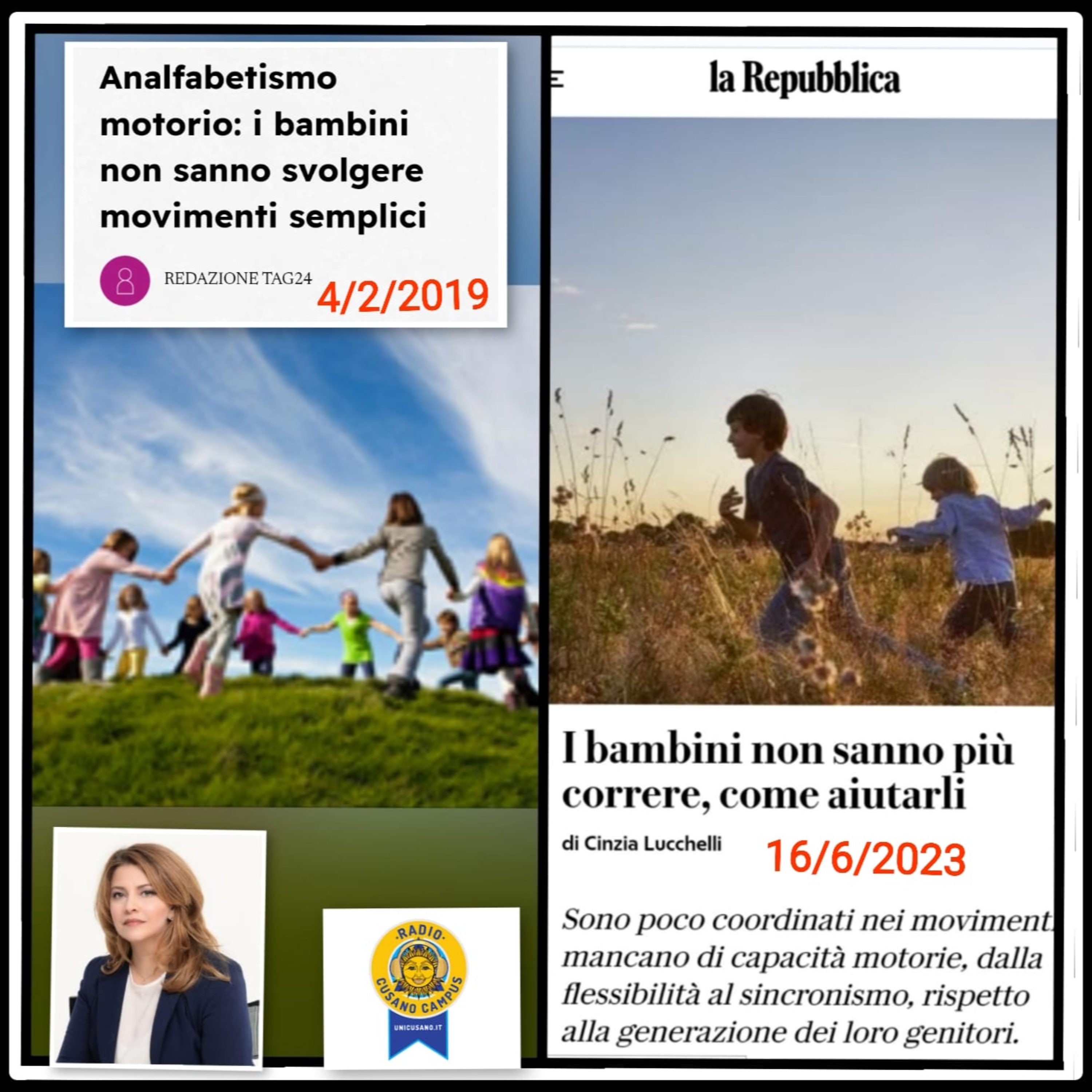 Analfabetismo motorio: i bambini non sanno svolgere movimenti semplici (intervista 4/2/2019)