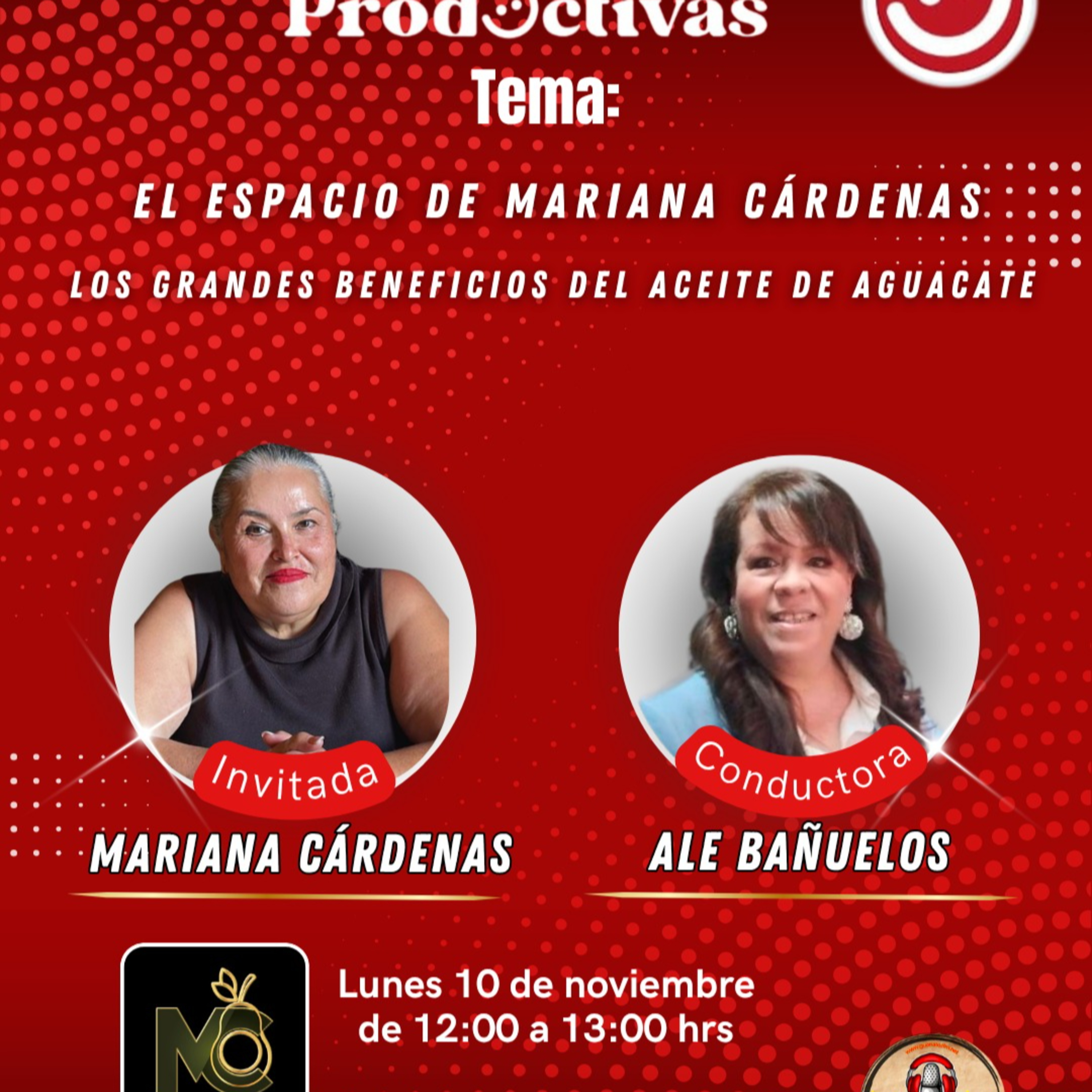Charlas Productivas 23 De Diciembre 2025-LOS GRANDES BENEFICIOS DEL ACEITE DE AGUACATE episode artwork