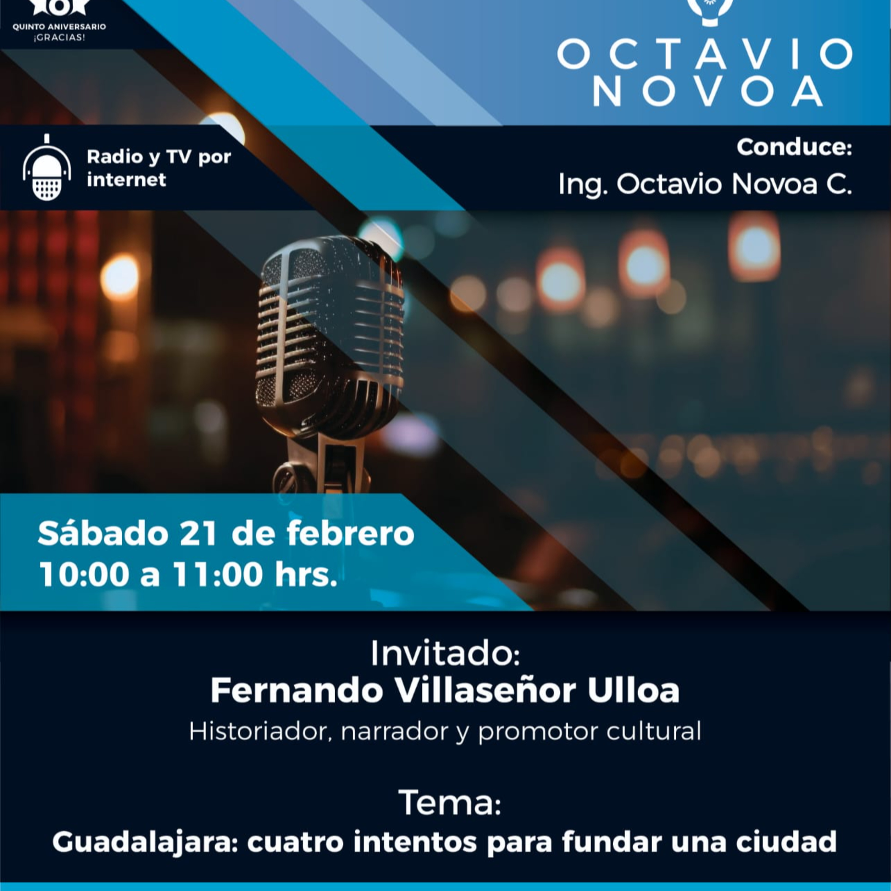 Charlando Con Octavio Novoa 21 De Febrero 2026 episode artwork
