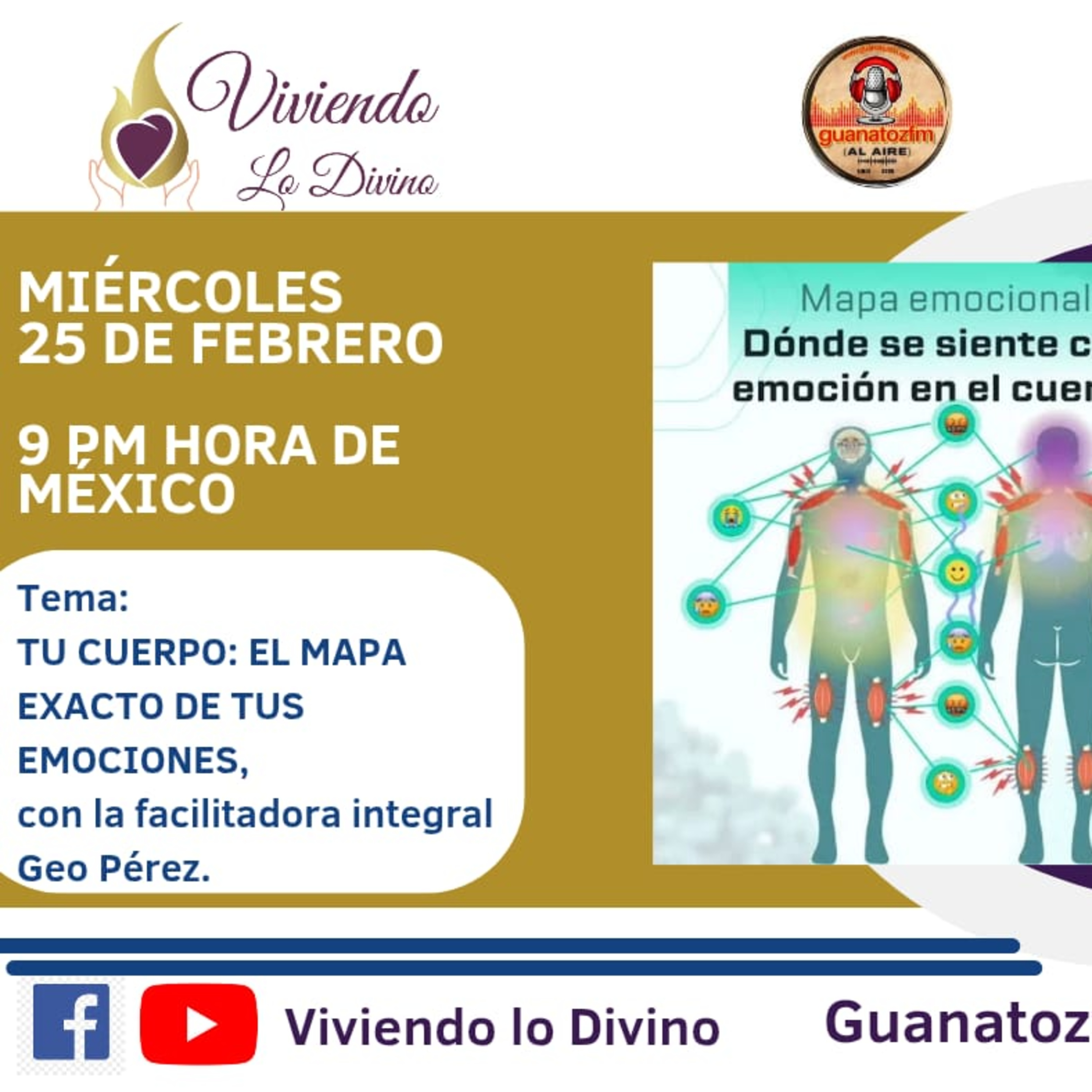 Viviendo lo Divino_ Tu cuerpo_ Mapa de tus emociones_ 25 de febrero 2026. episode artwork