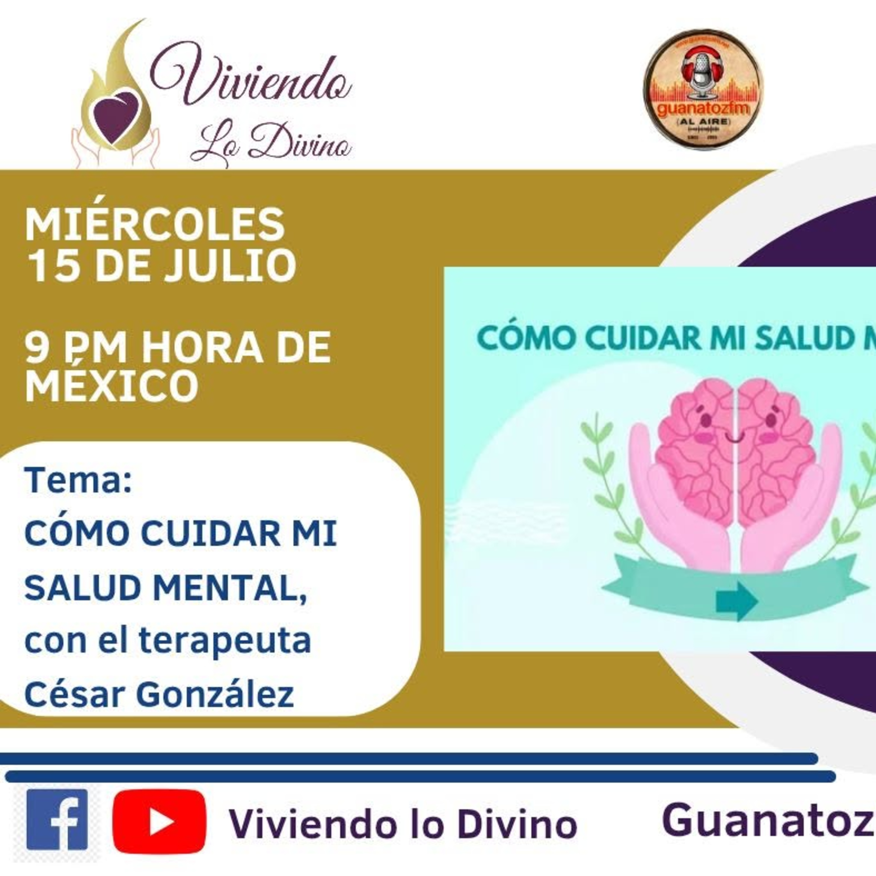 Viviendo lo Divino _ Cómo cuidar mi Salud Mental_ 15 de julio 2026 episode artwork