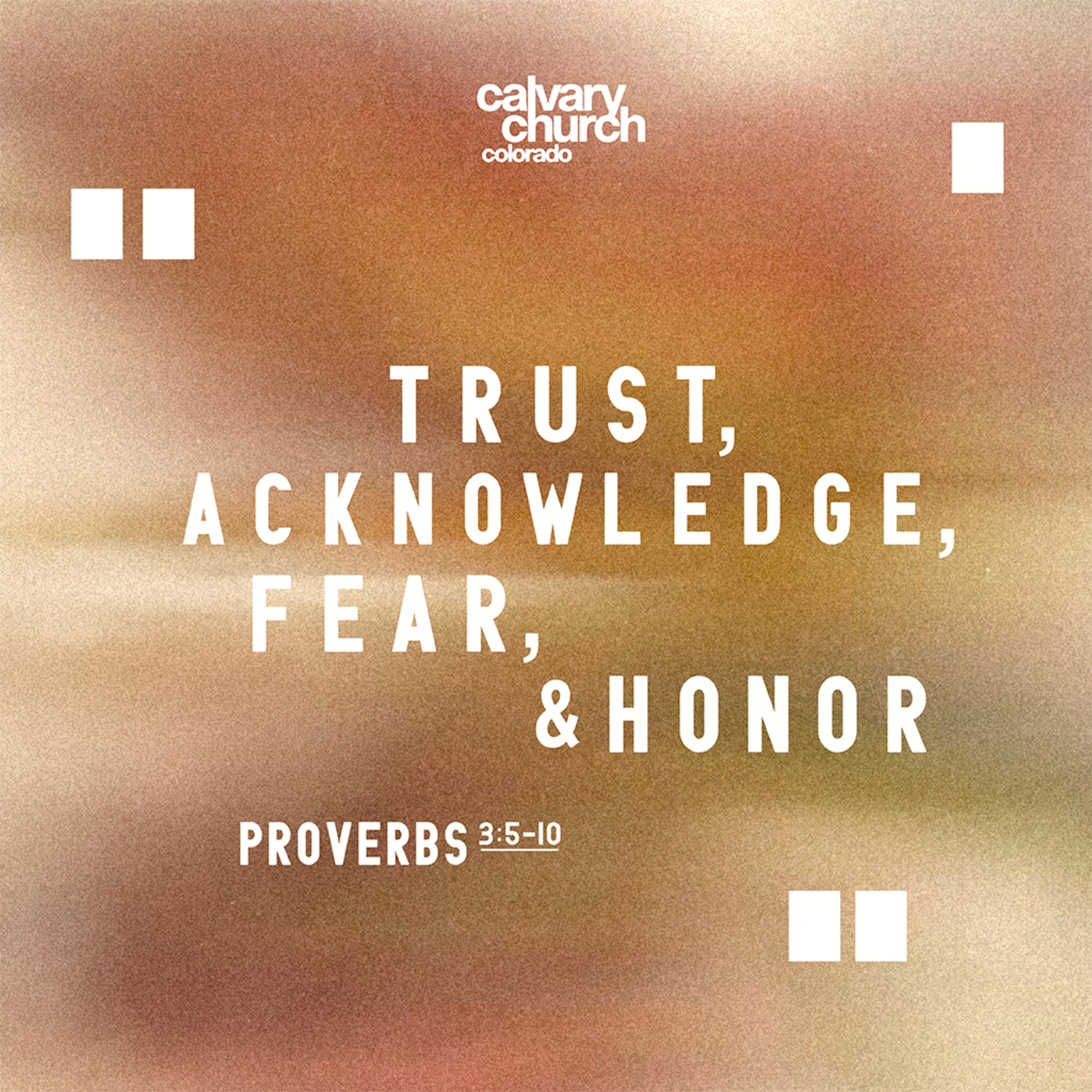 #2026 - Trust, Acknowledge, Fear, Honor - Proverbs 3:5-10 episode artwork