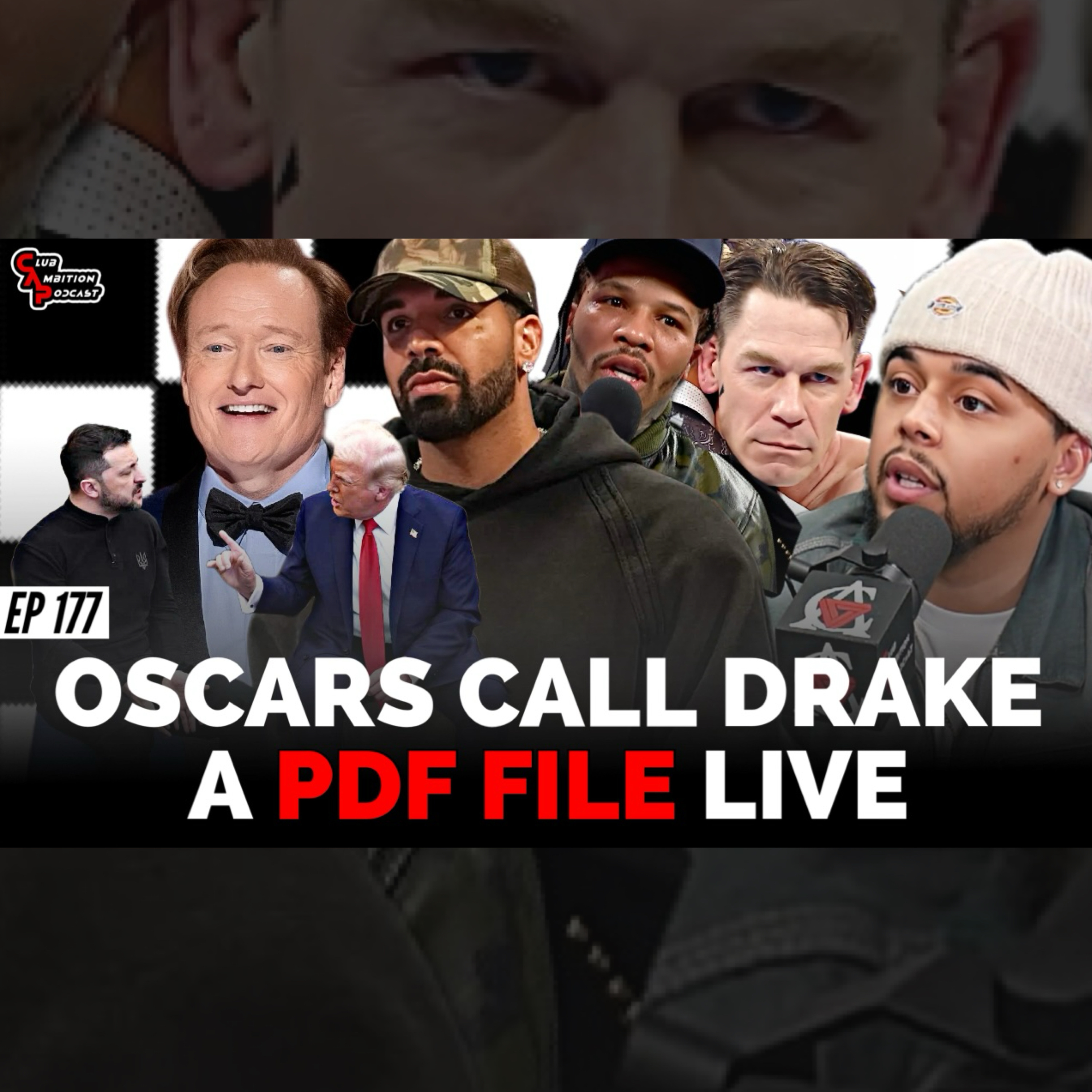 Conan CLOWNS Drake At Oscars, Trump Argues Zelensky, John Cena Turns Heel, Tank Fight Draw | Ep 177 episode artwork