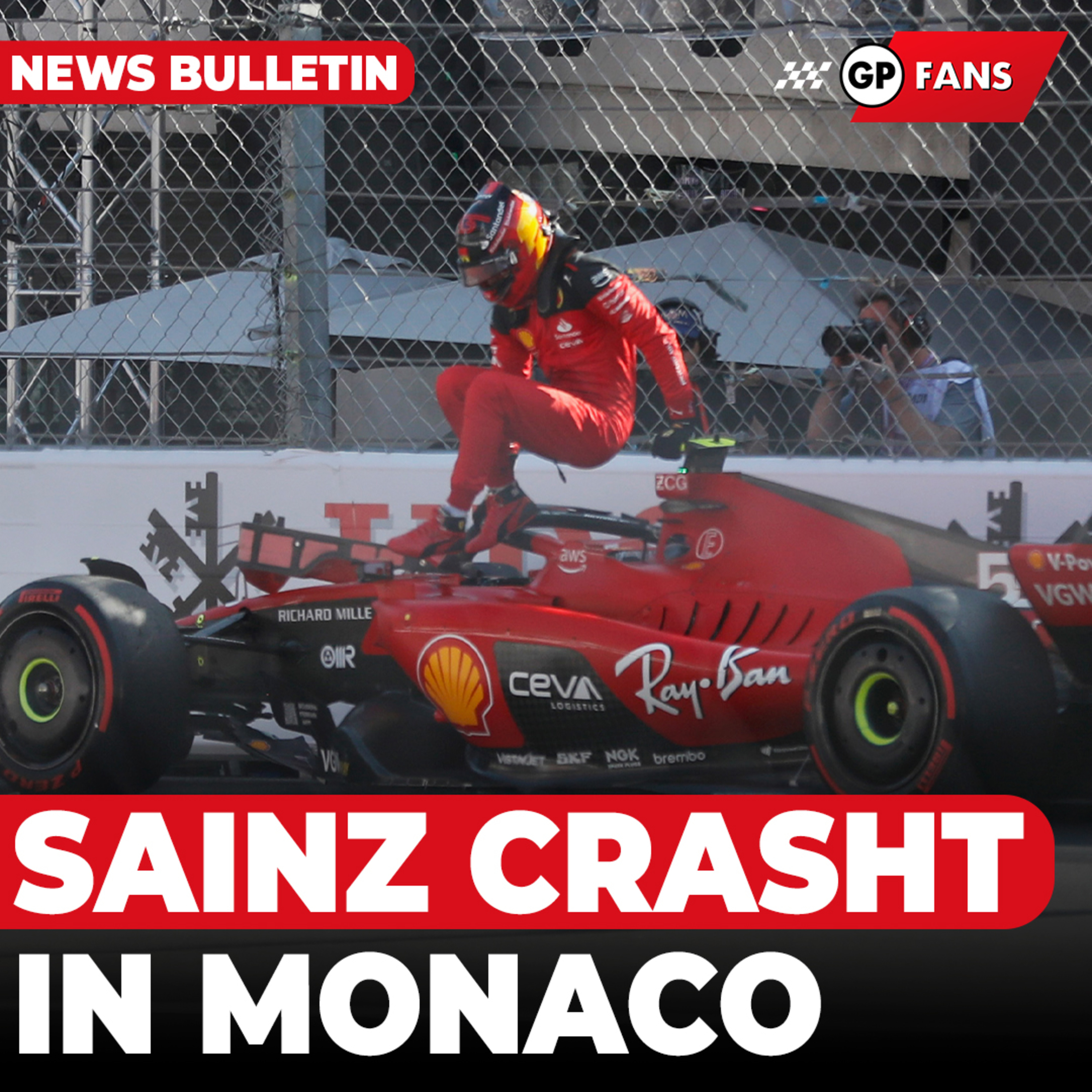 Sainz crasht in Monaco, Red Bull onthult 'ontevreden' RB19 van Verstappen | GPFans News episode artwork