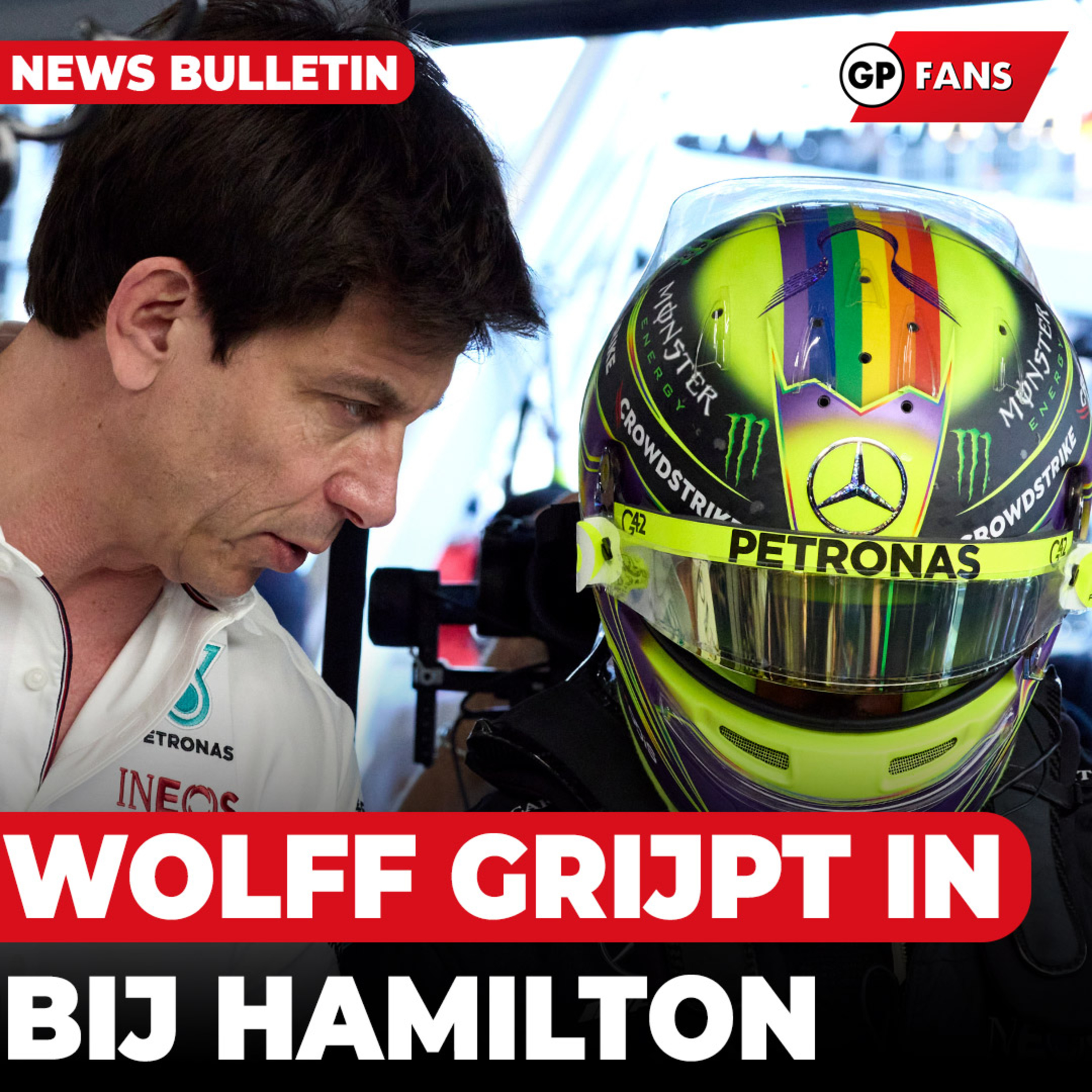Wolff grijpt in bij Hamilton: "Lewis, we weten dat de auto slecht is" | GPFans Race Day episode artwork