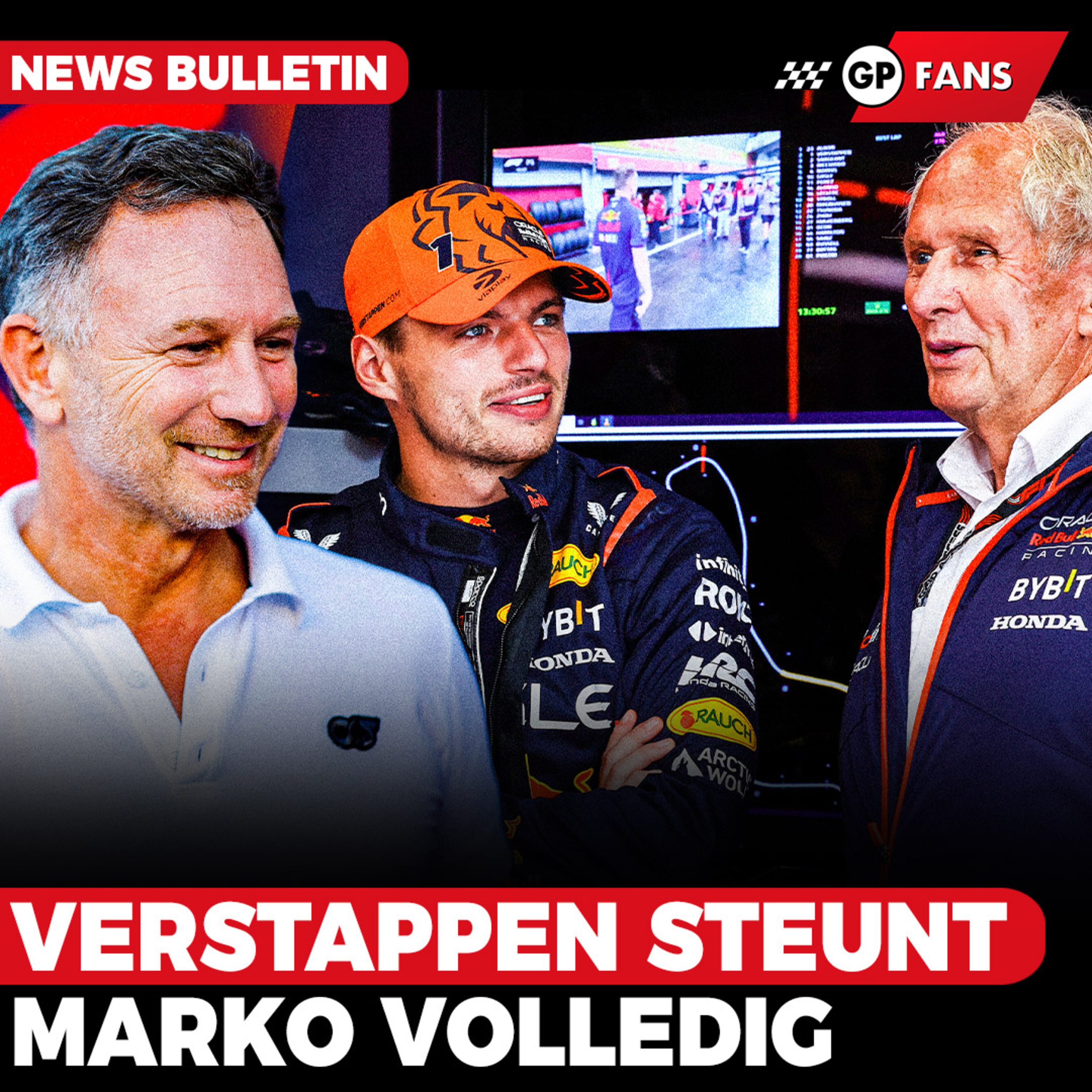 'Verstappen geeft absolute steun aan Helmut Marko in rel binnen Red Bull Racing' | GPFans News episode artwork