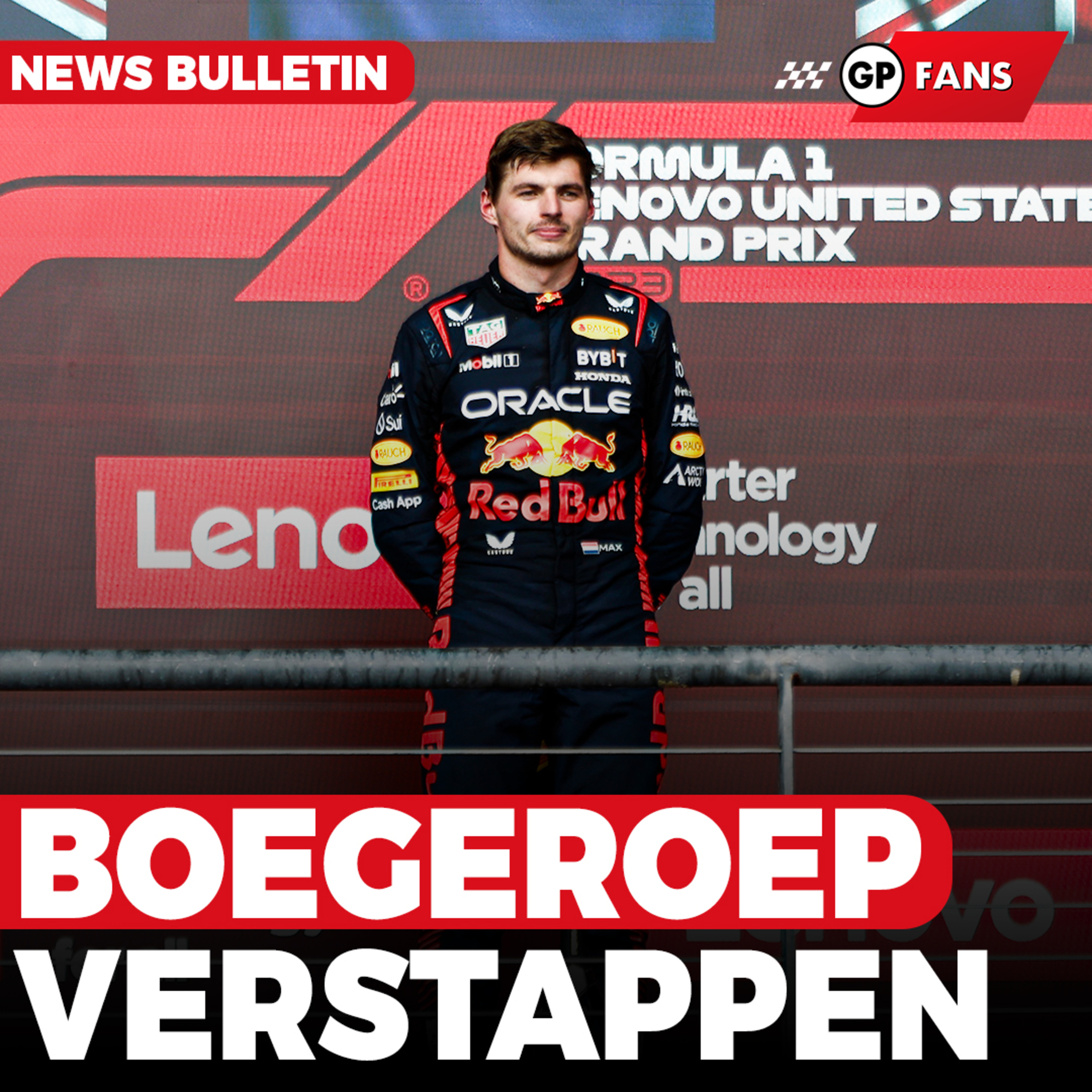 Max Verstappen reageert op boegeroep: 'Uiteindelijk neem ik de beker mee' | GPFans News episode artwork