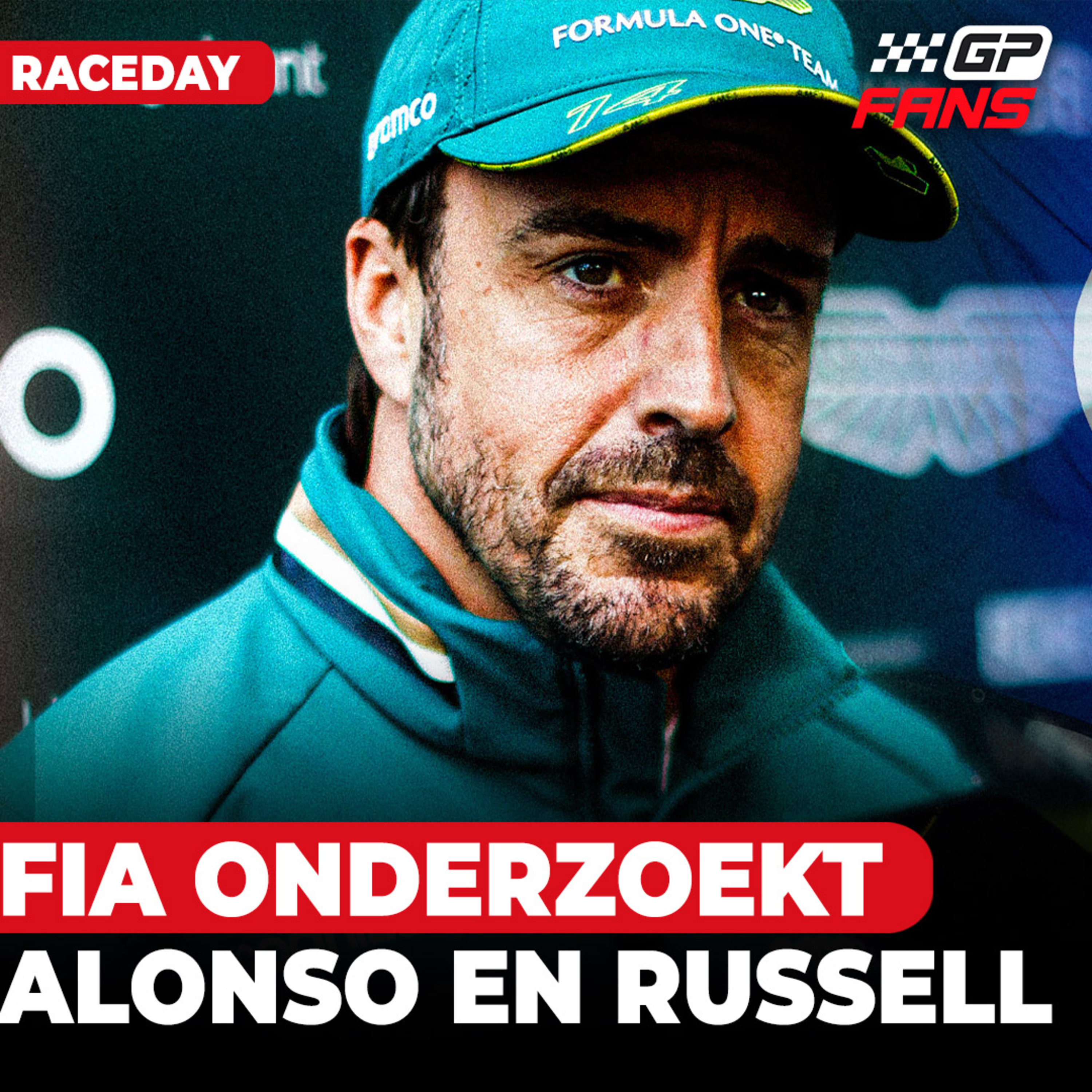 FIA onderzoekt Alonso en Russell voor crash, Verstappen over uitvalbeurt | GPFans Raceday episode artwork