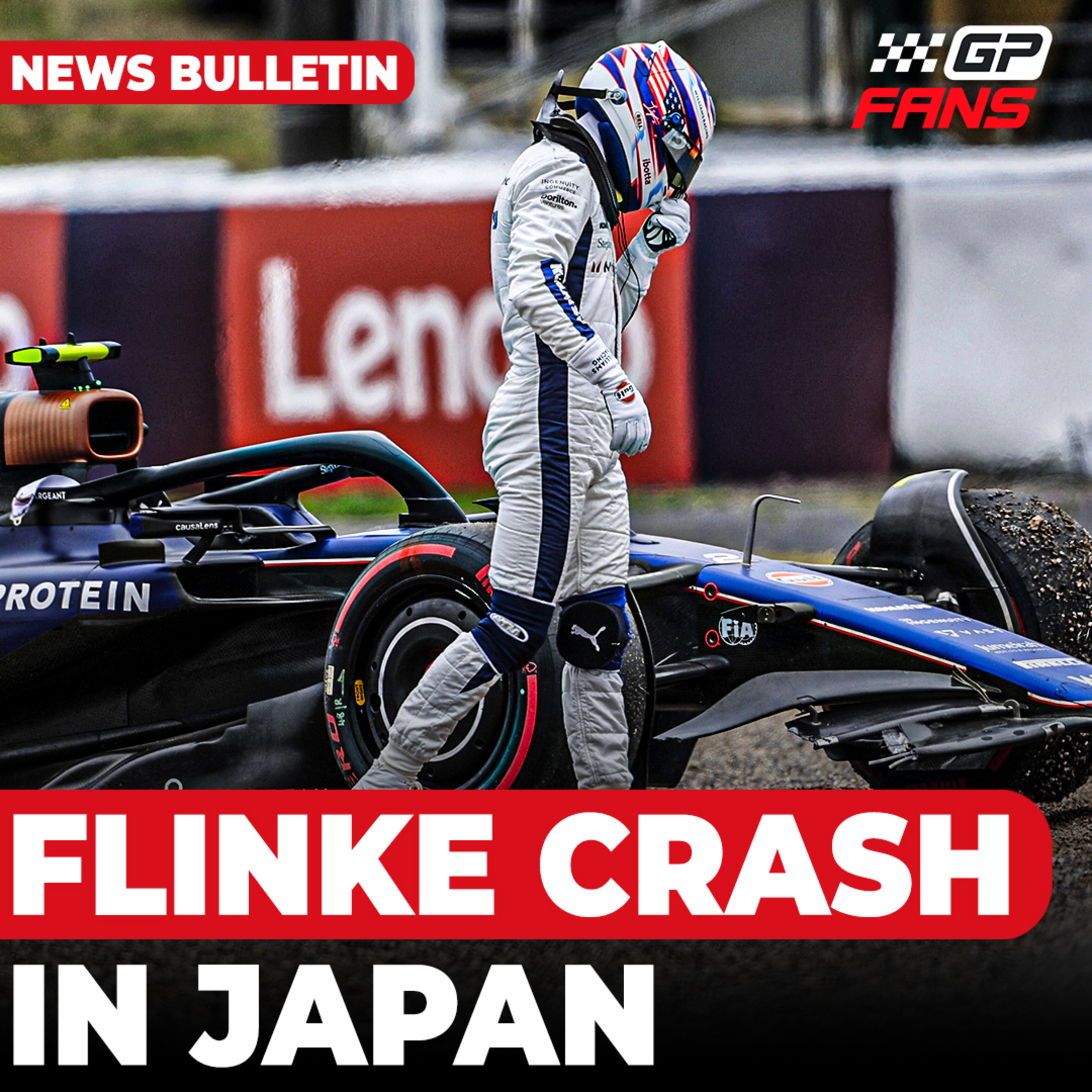 Hamilton schrijft motor af, crash Sargeant in Japan F1 | GPFans News episode artwork