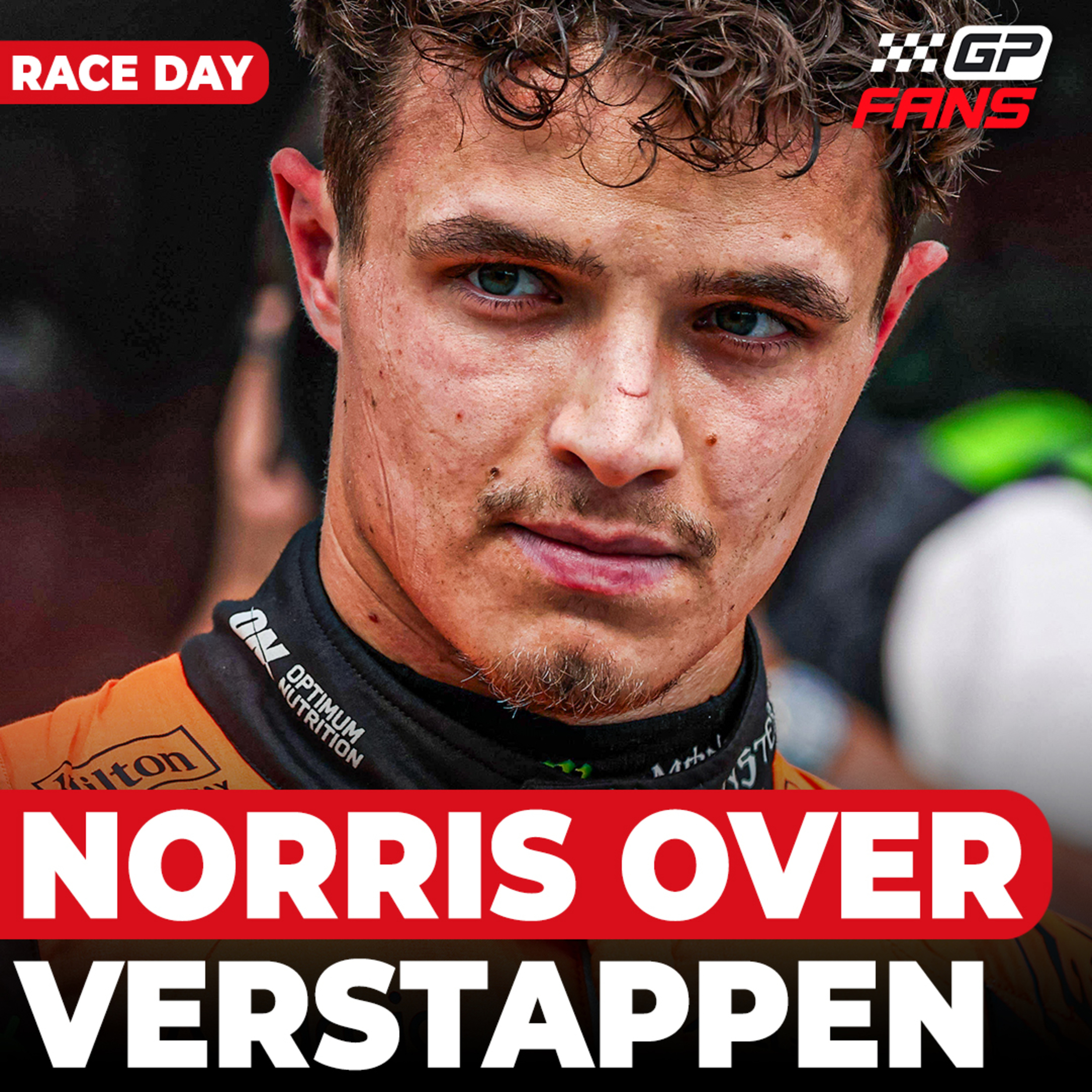 Norris wijst naar Verstappen na botsing: 'Anders is vriendschap voorbij' | GPFans Race Day episode artwork