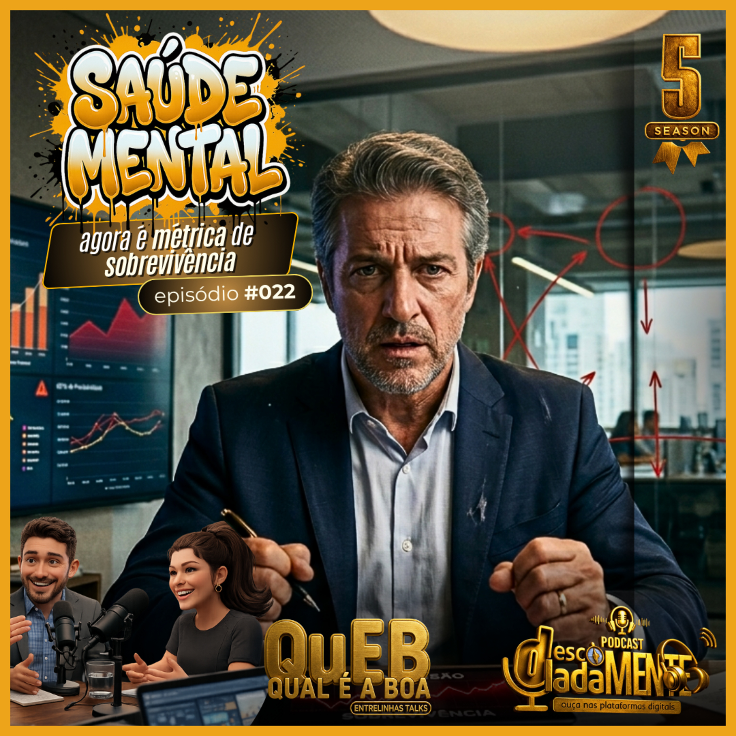 🎧 SAÚDE MENTAL COMO MÉTRICA DE SOBREVIVÊNCIA! — ep.022 | #queb #podcast episode artwork