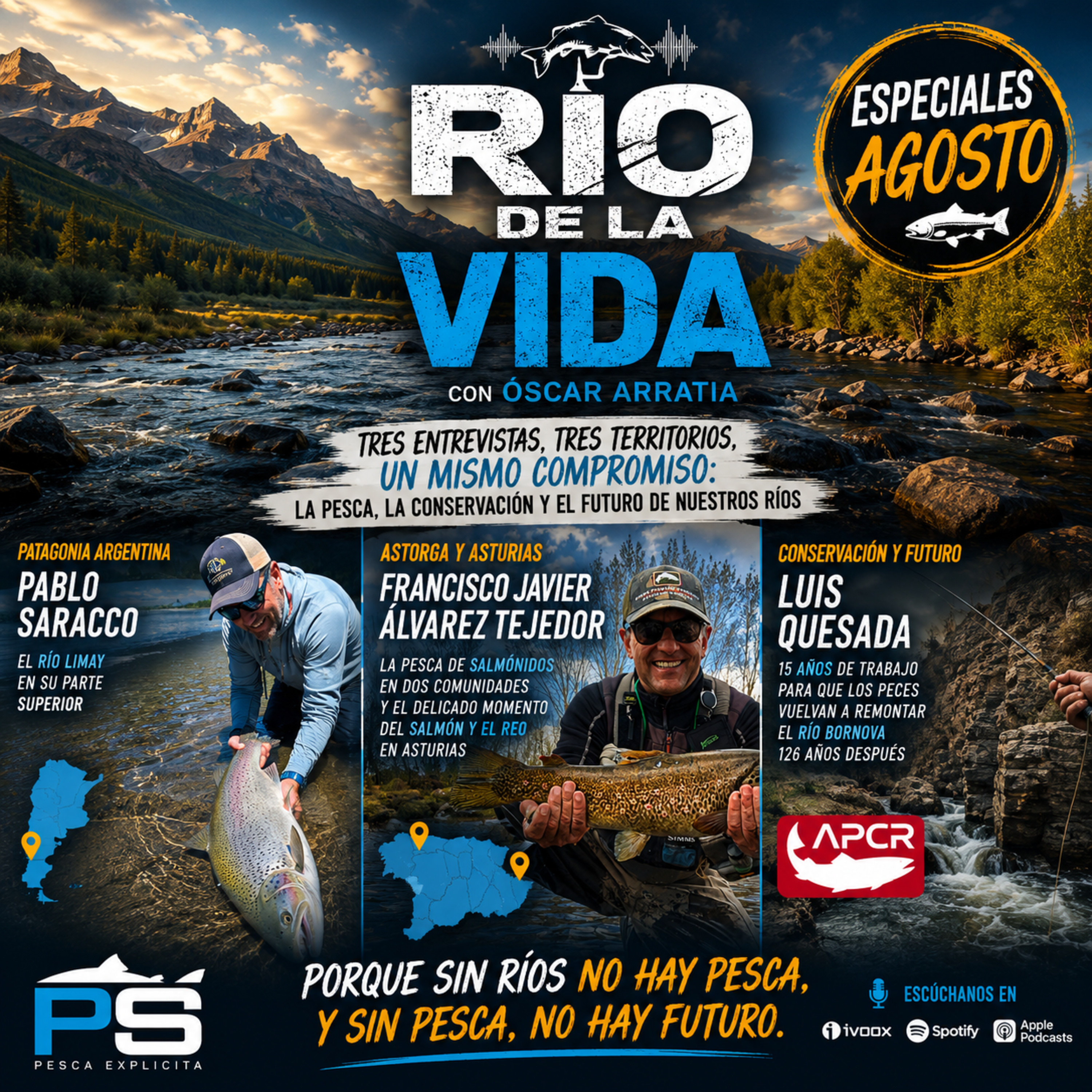 RÍO DE LA VIDA Podcast de Pesca en España , Trucha, Carpfishing, Mosca, Spinning y Mar