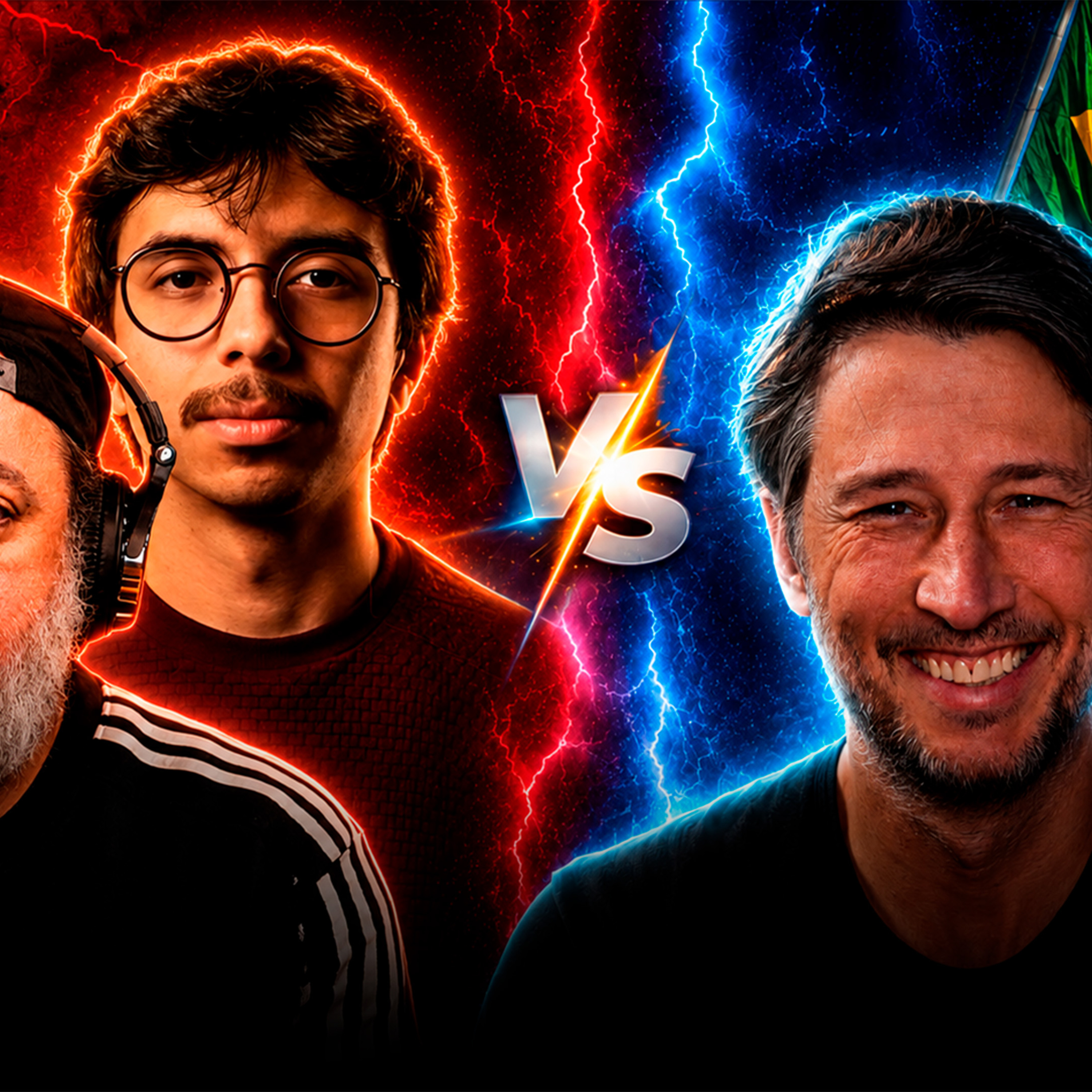 3 Petistas x 1 Direitista - Grandini, Tom Altman e Rodrigão x Robertin - Podcast 3 Irmãos #1032 episode artwork
