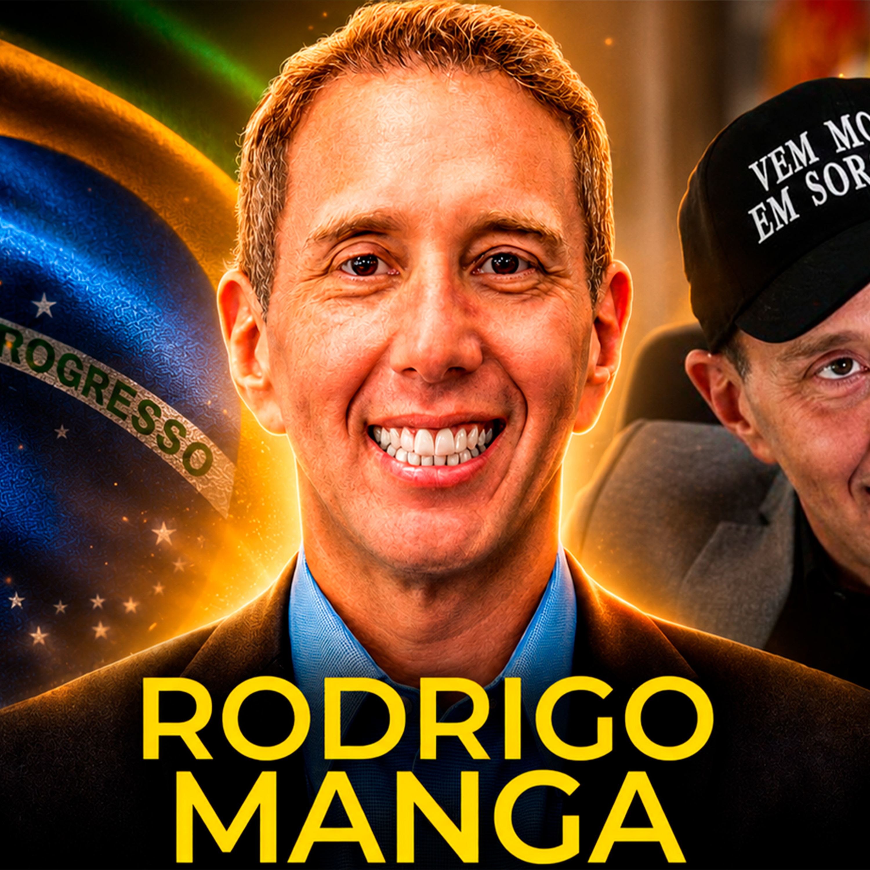 Rodrigo Manga - Polêmicas e Política - Podcast 3 Irmãos #1035 episode artwork