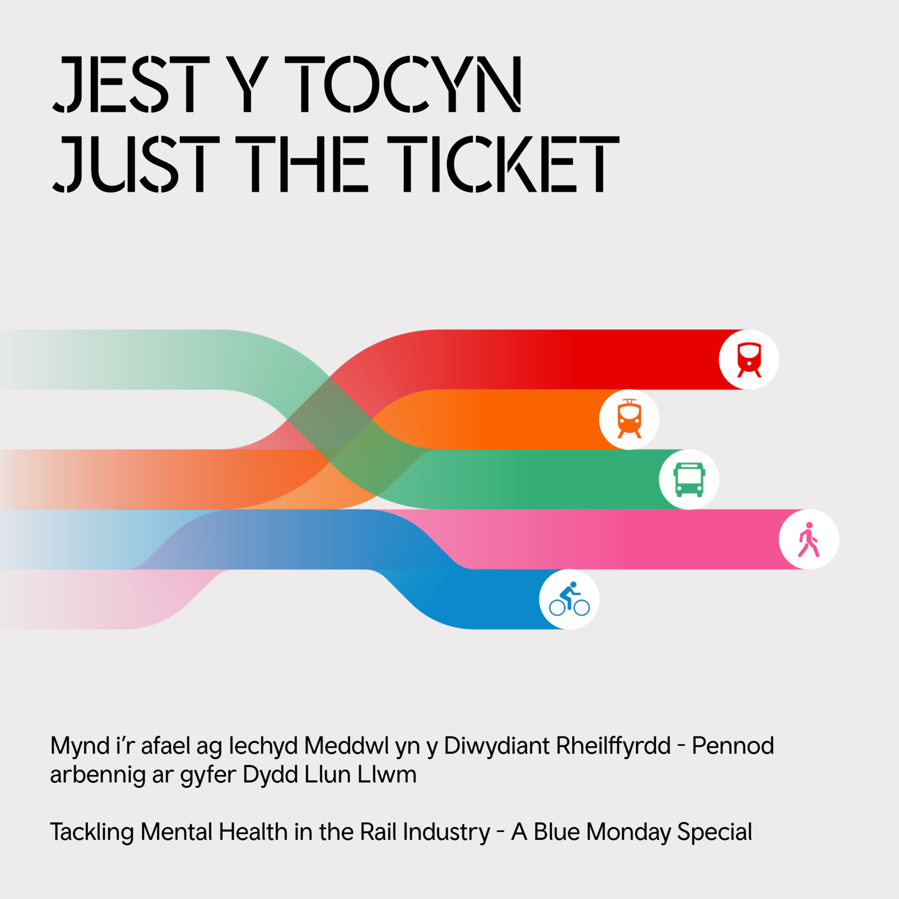 Mynd i'r afael ag Iechyd Meddwl yn y Diwydiant Rheilffyrdd - Pennod arbennig ar gyfer Dydd Llun Llwm | Tackling Mental Health in the Rail Industry - A Blue Monday Special